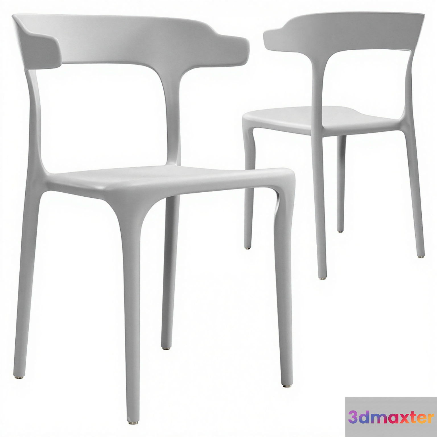 Modern White Chairs 3D Model - 20625 - CORONA Render
