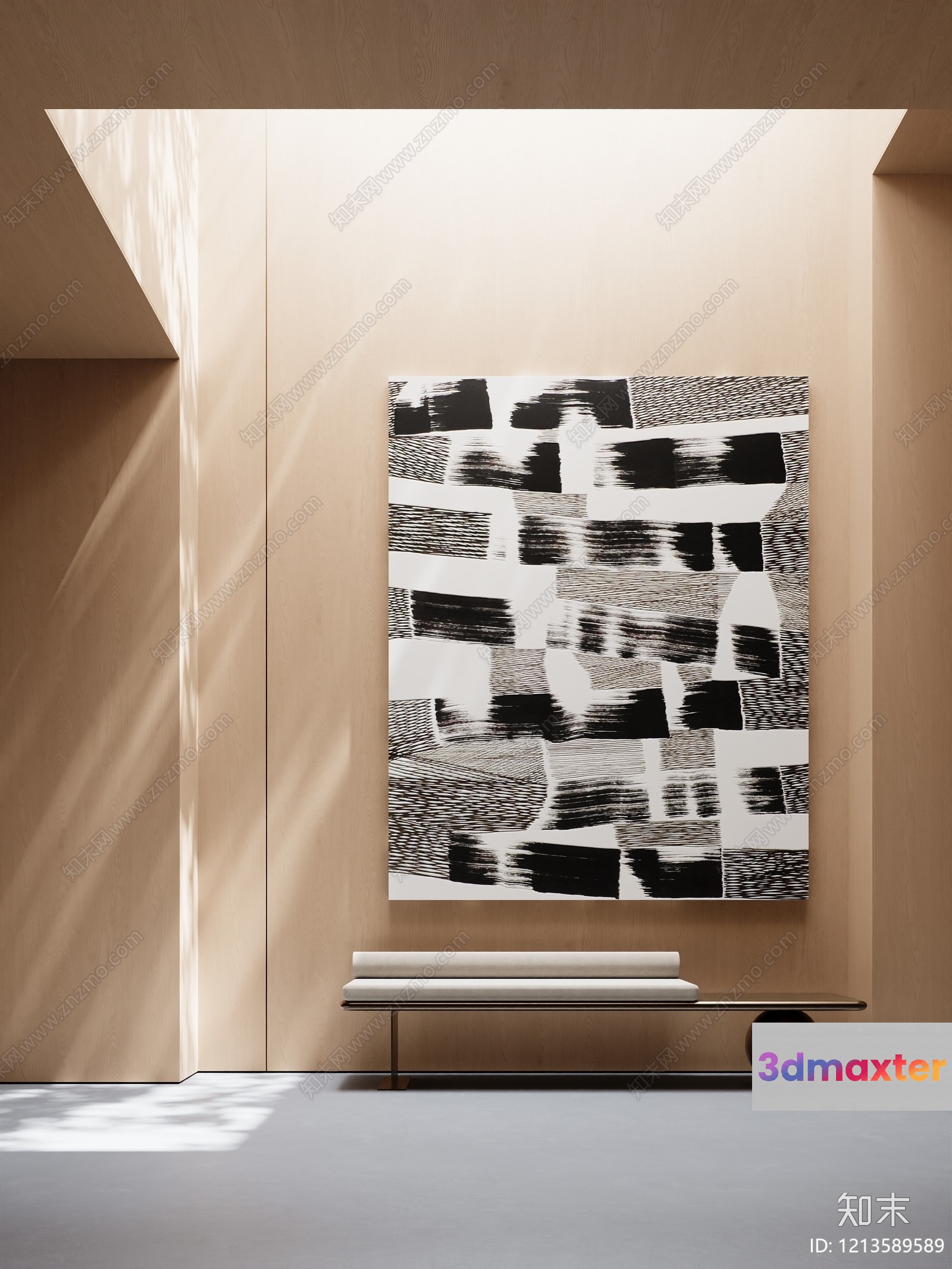 Abstract Artwork 3D Model - 9544 - VRAY Render