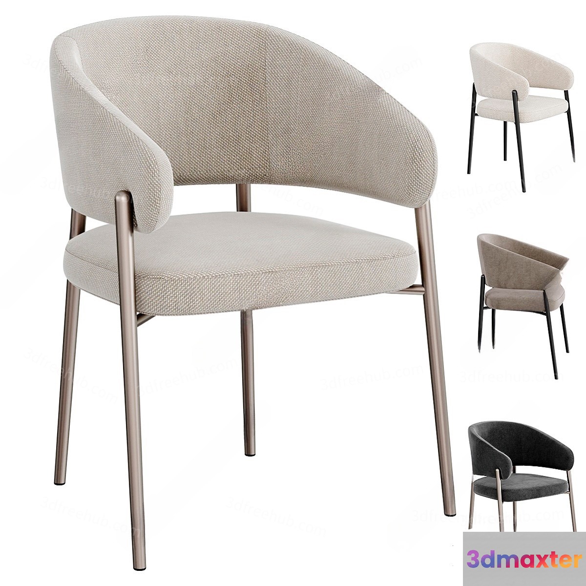 Modern Dining Chair 3D Model - 23192 - VRAY Render