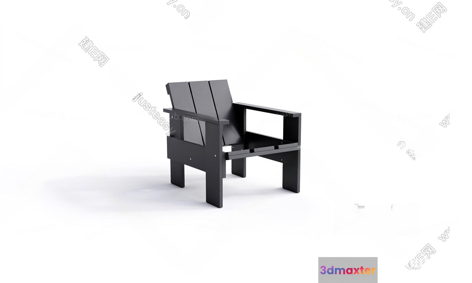 A Black Chair 3D Model - 22444 - VRAY Render