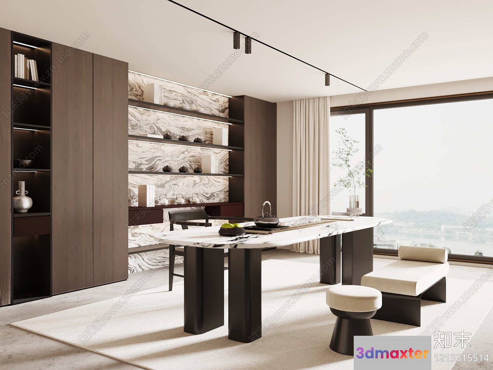 Modern Living Room 3D Model - 9538 - VRAY Render