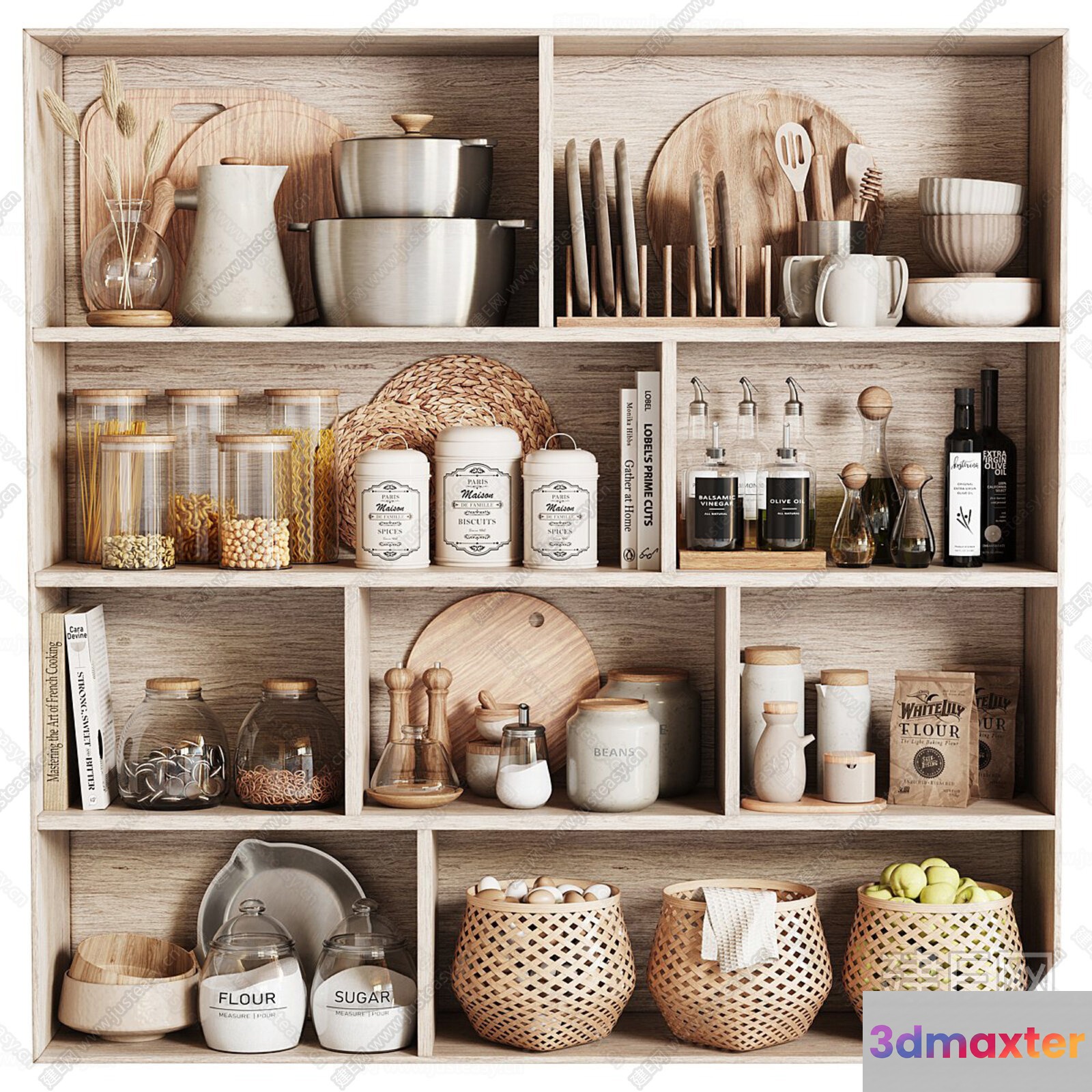 A Kitchen Shelf 3D Model - 23031 - CORONA Render