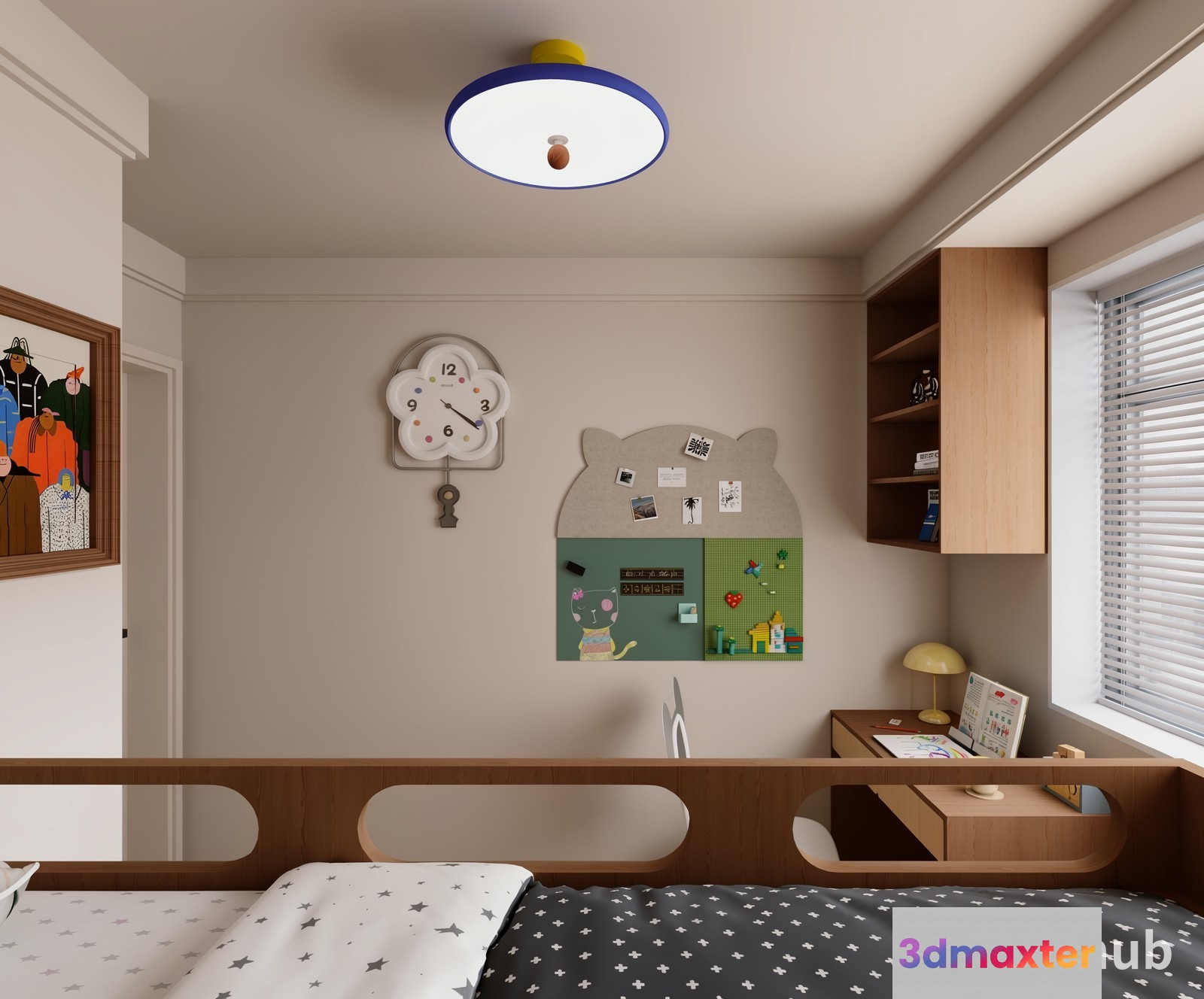 Cozy Bedroom 3D Model - 19587 - VRAY Render