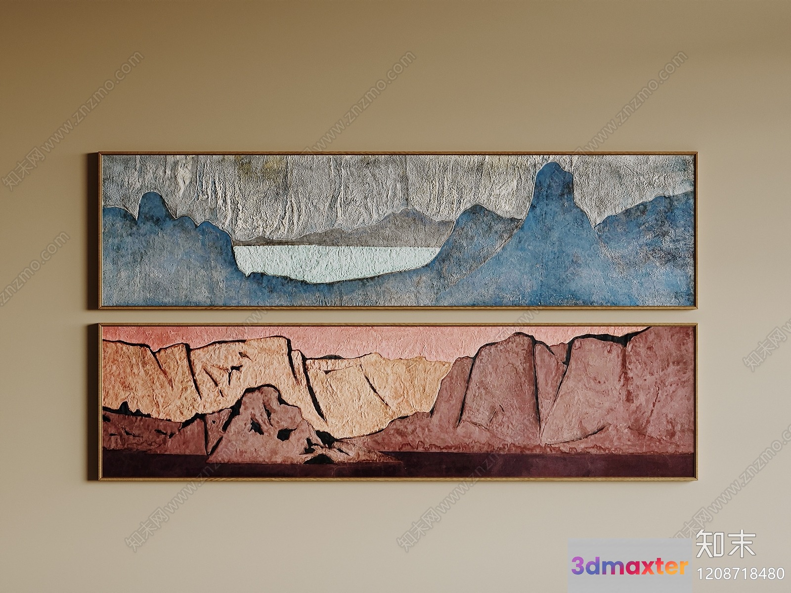 A Pair Of Landscape Paintings 3D Model - 9768 - VRAY Render