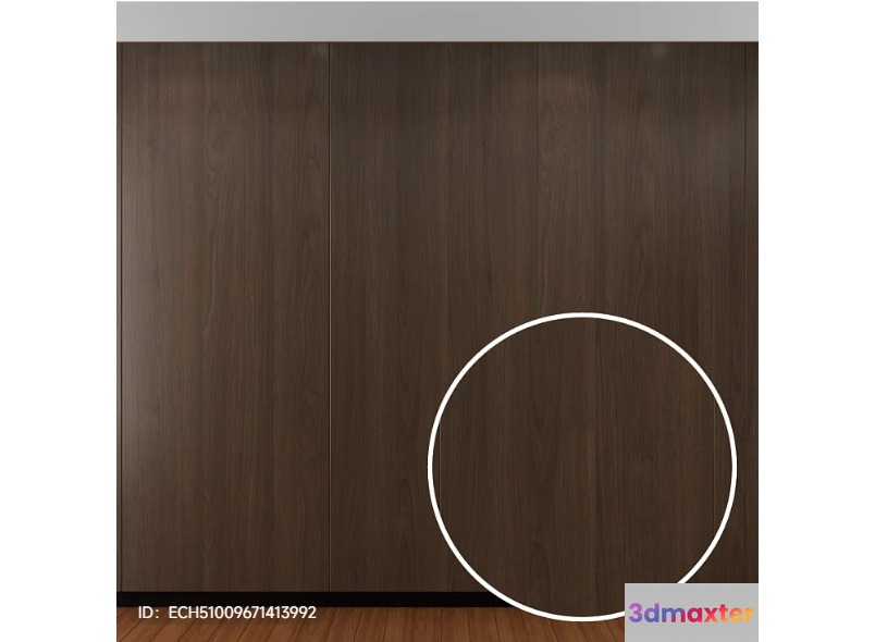 Wooden Wall With Circle 3D Model - 2507 - VRAY Render