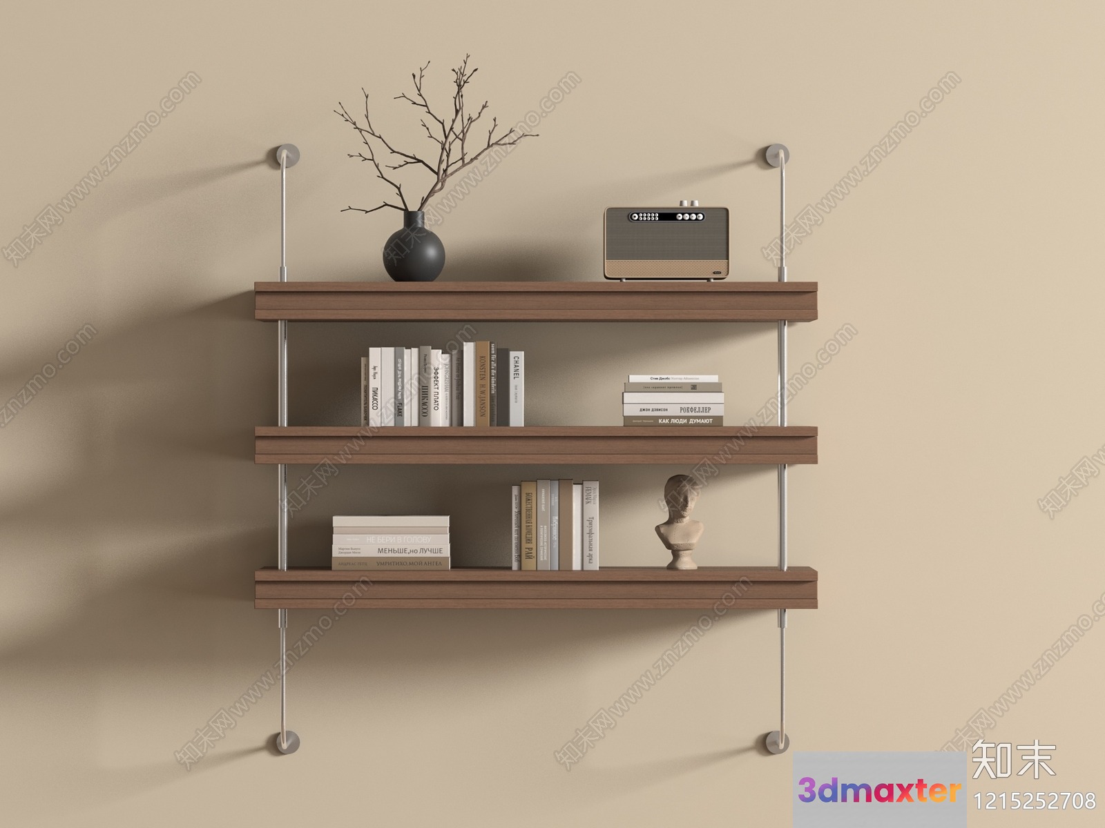 Wall-Mounted Shelving 3D Model - 17639 - VRAY Render