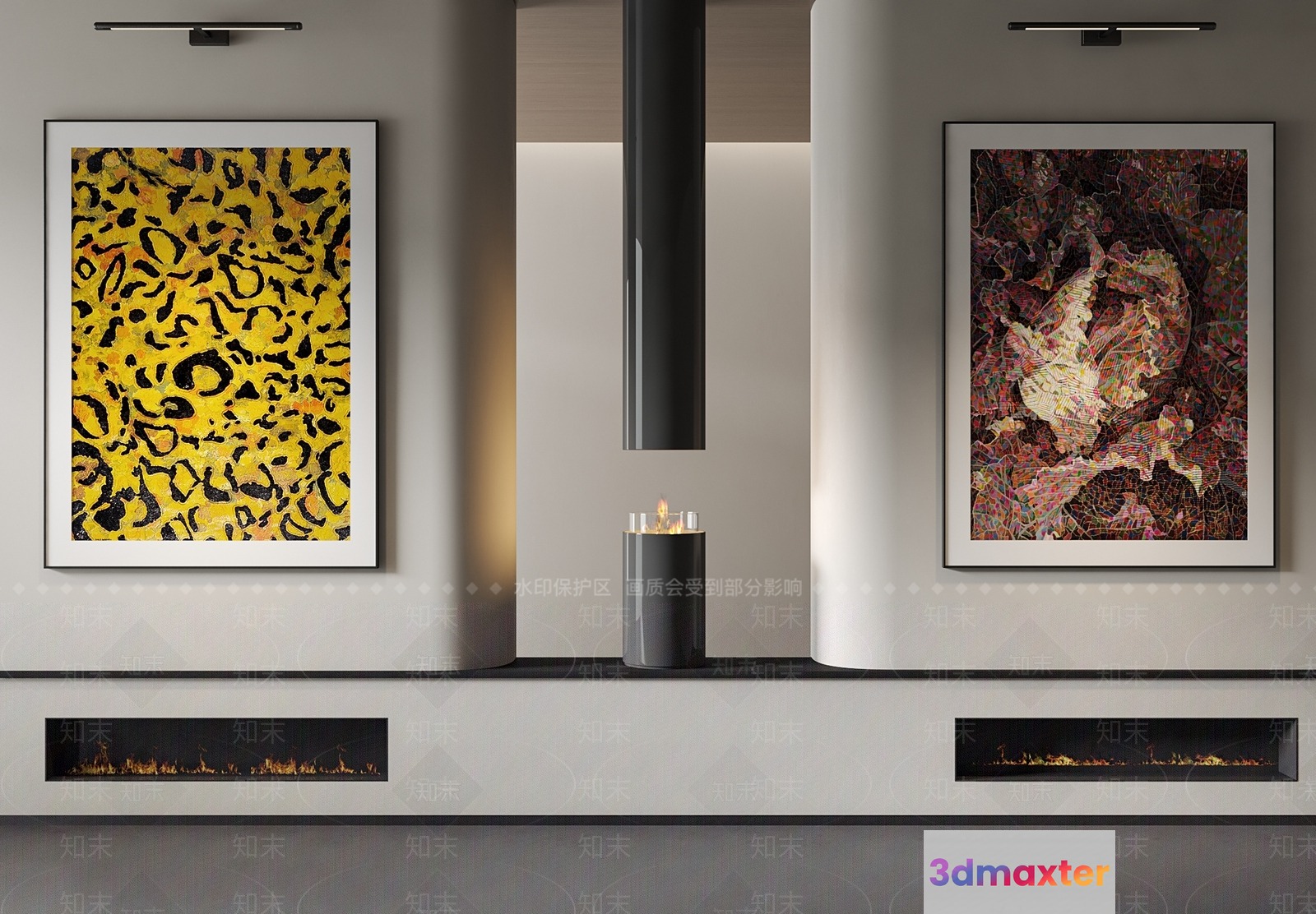 Modern Living Room 3D Model - 3818 - VRAY Render