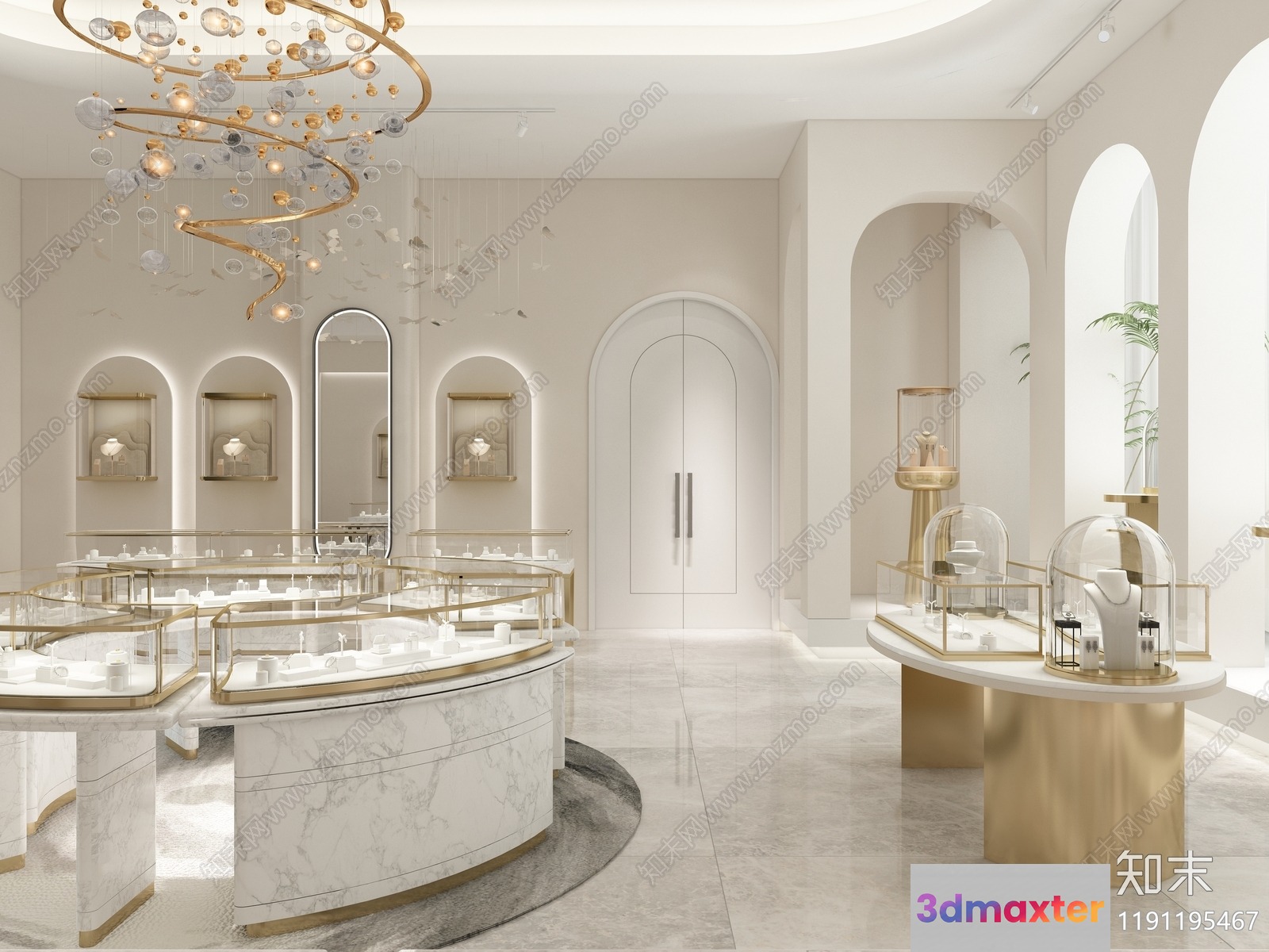 Modern Jewelry Store 3D Model - 352 - VRAY Render