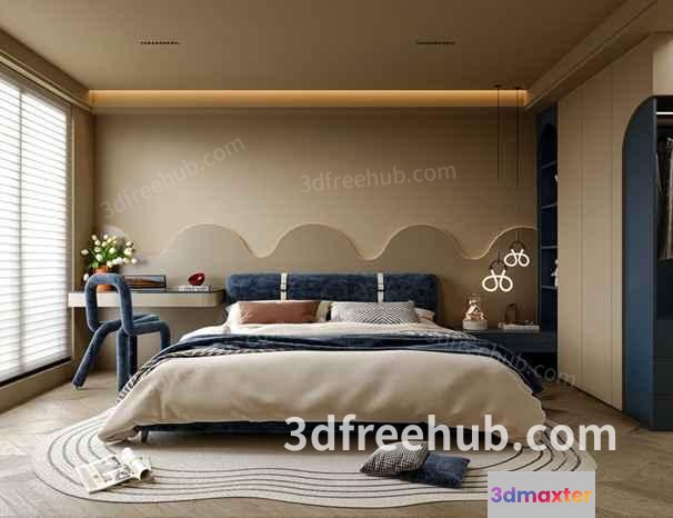 Cozy Bedroom 3D Model - 21868 - VRAY Render