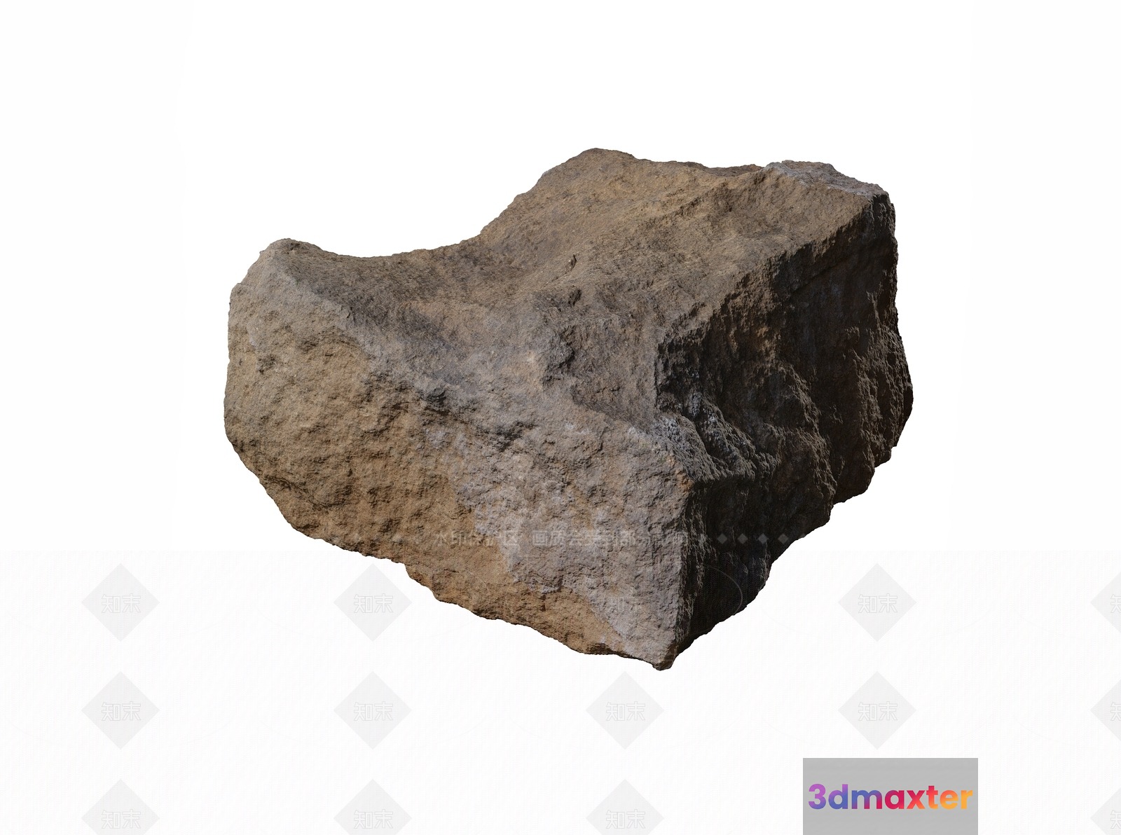 Rough Gray Rock 3D Model - 22803 - VRAY Render