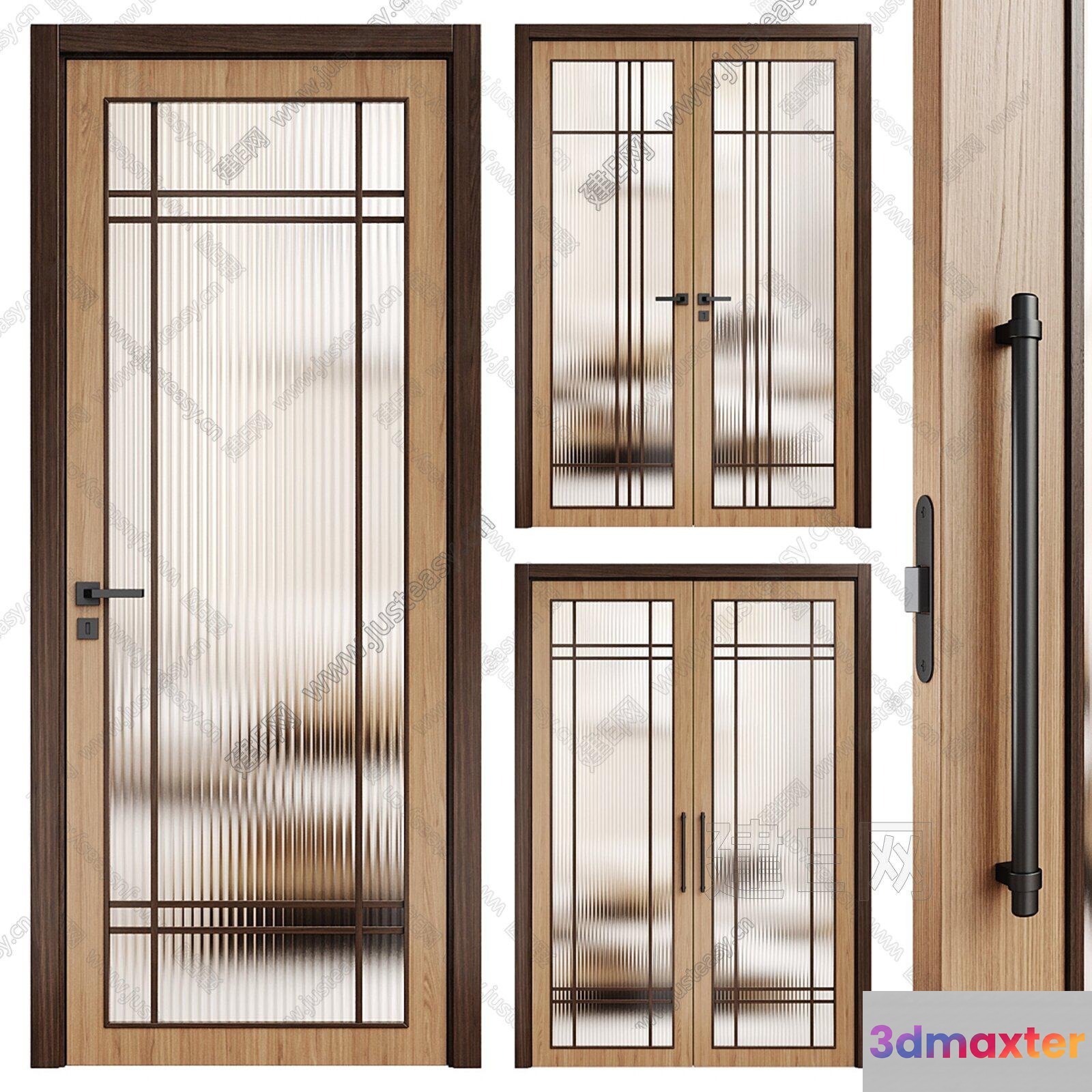 A Set Of Doors 3D Model - 13019 - VRAY Render