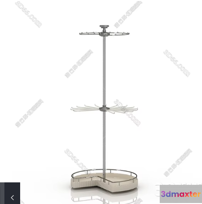 White Clothes Rack 3D Model - 7757 - VRAY Render