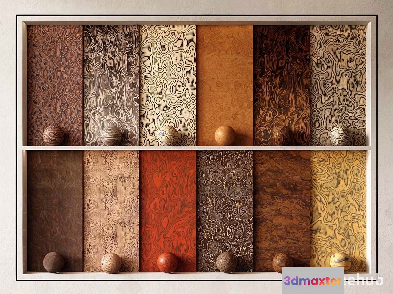 Brown Decorative Wall 3D Model - 20820 - VRAY Render