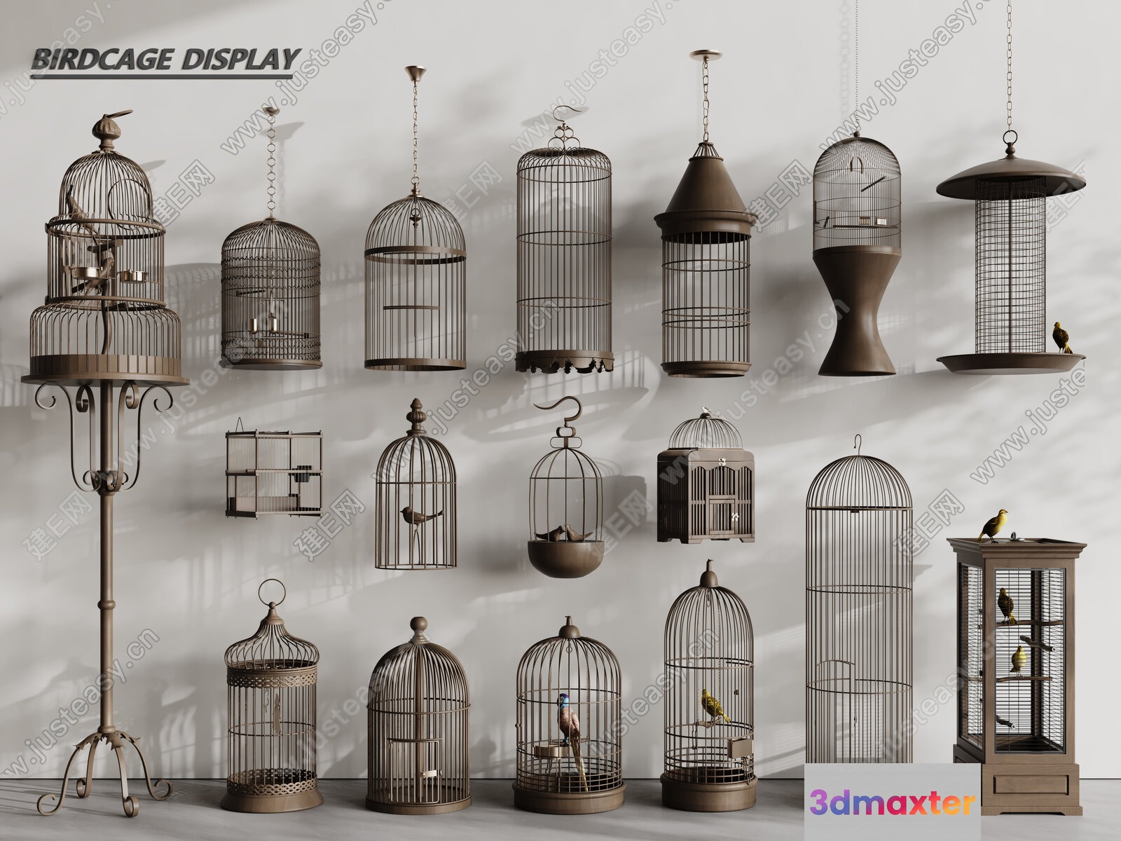 Birdcage Display 3D Model - 1710 - CORONA Render