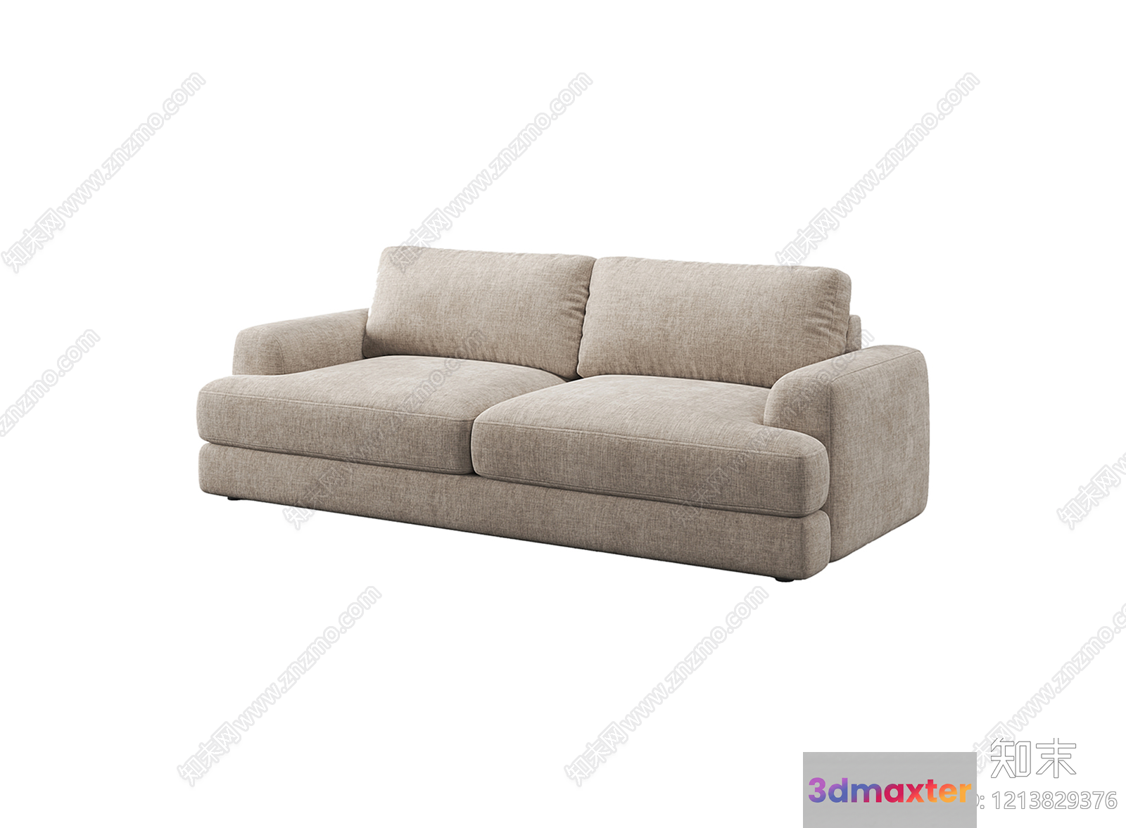 Beige Couch 3D Model - 16082 - VRAY Render