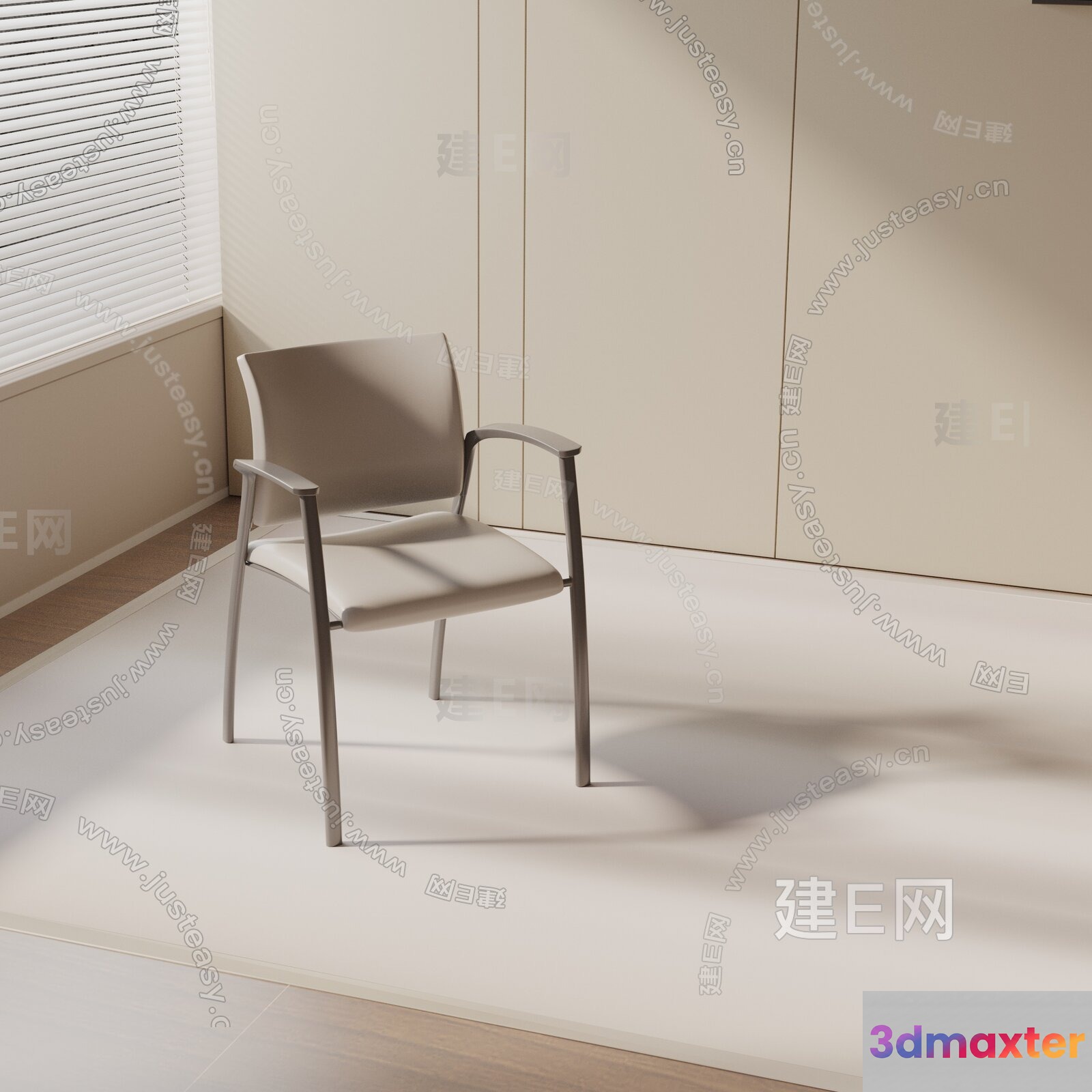 A Modern Chair In A Room 3D Model - 4100 - VRAY Render