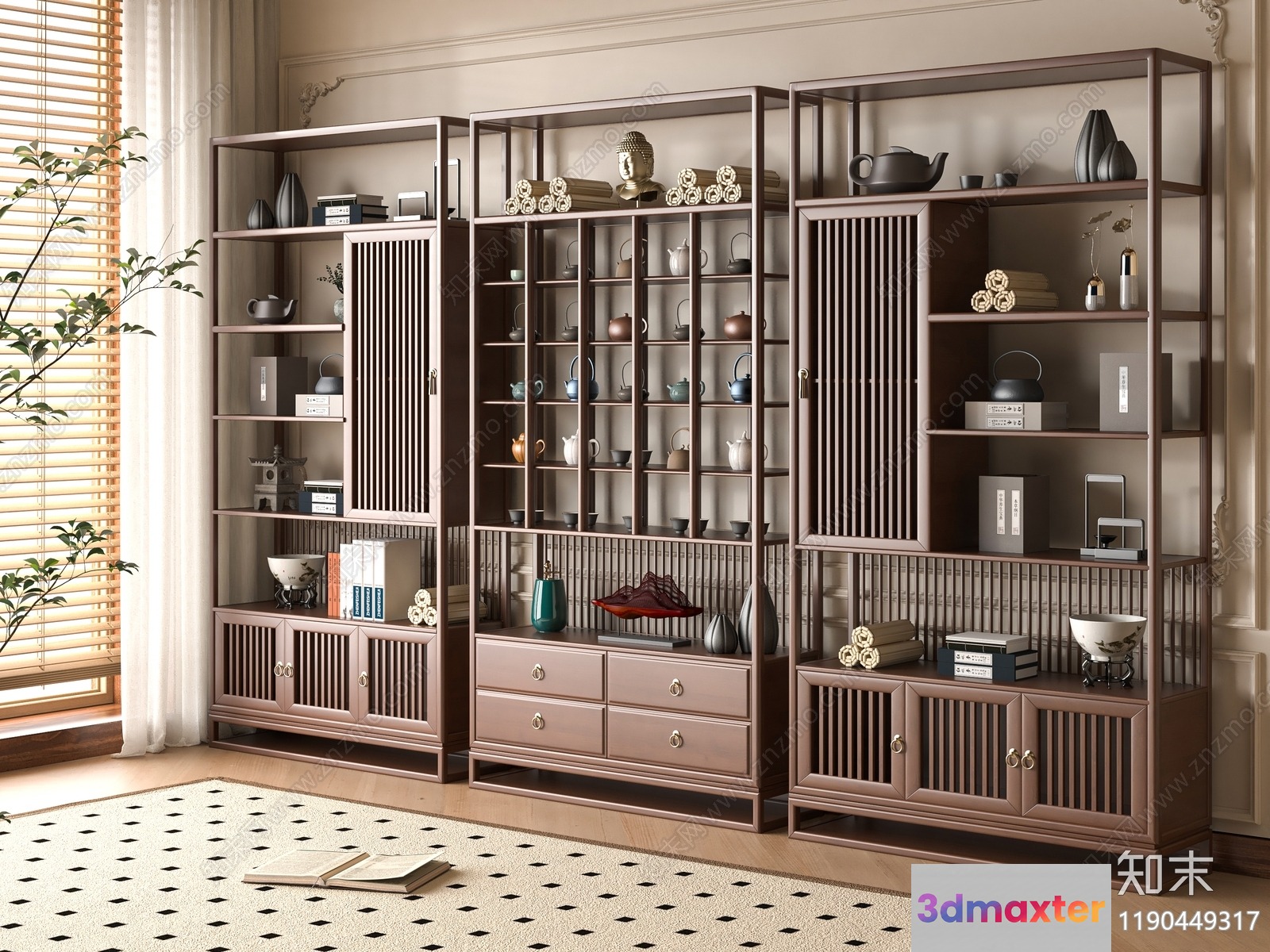 A Large Shelving Unit 3D Model - 15933 - VRAY Render