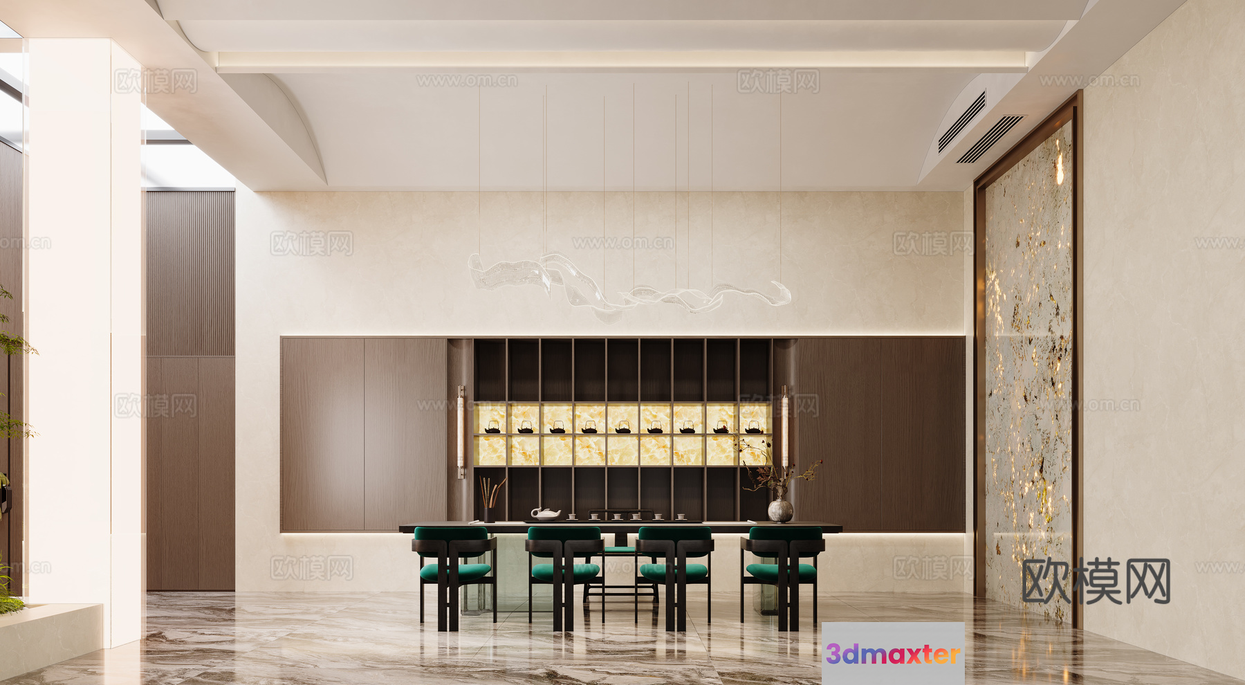 Modern Dining Room 3D Model - 20721 - VRAY Render