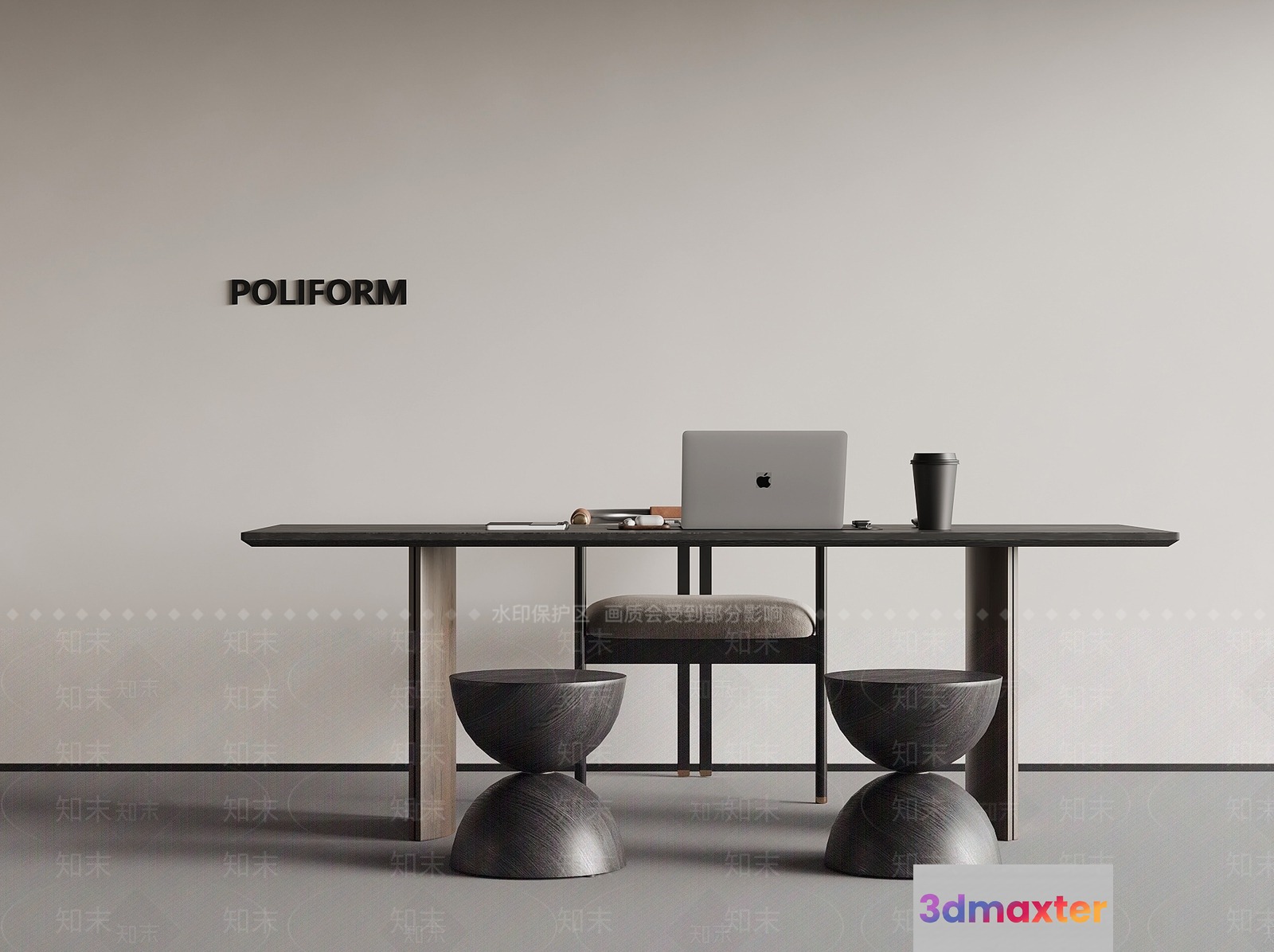 Modern Office Desk 3D Model - 22816 - VRAY Render