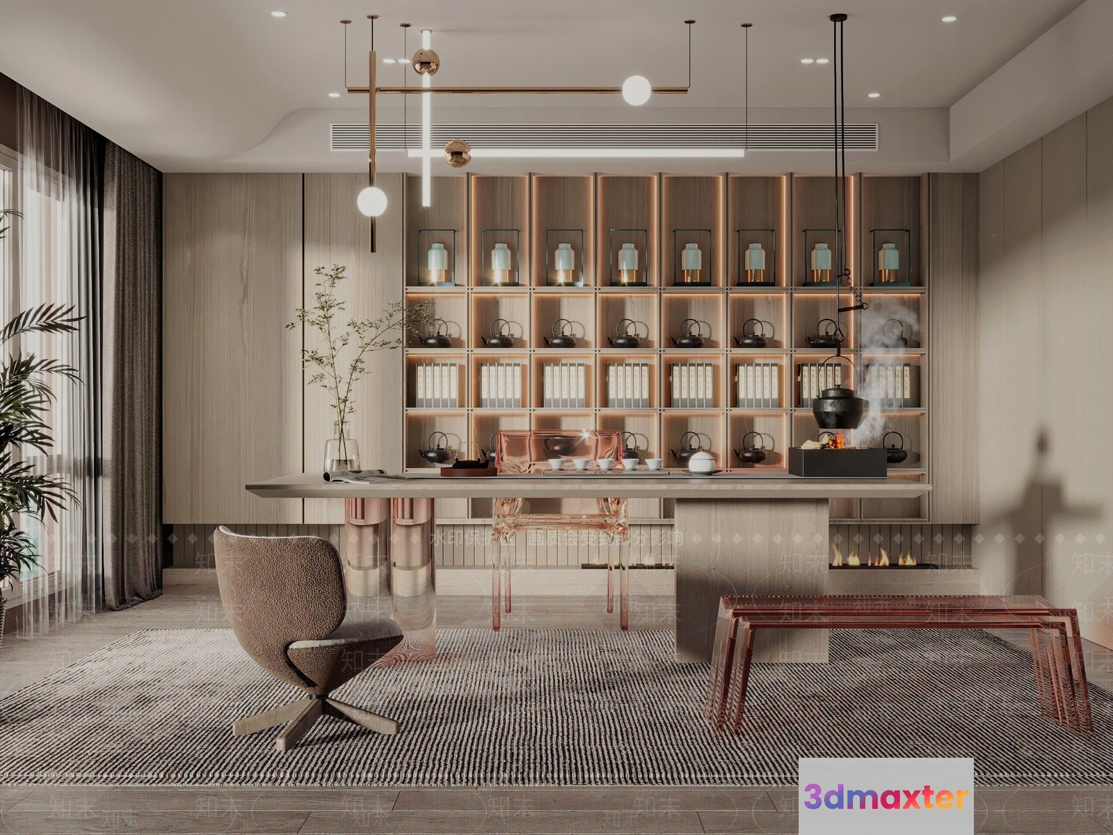 Modern Office Space 3D Model - 2271 - VRAY Render