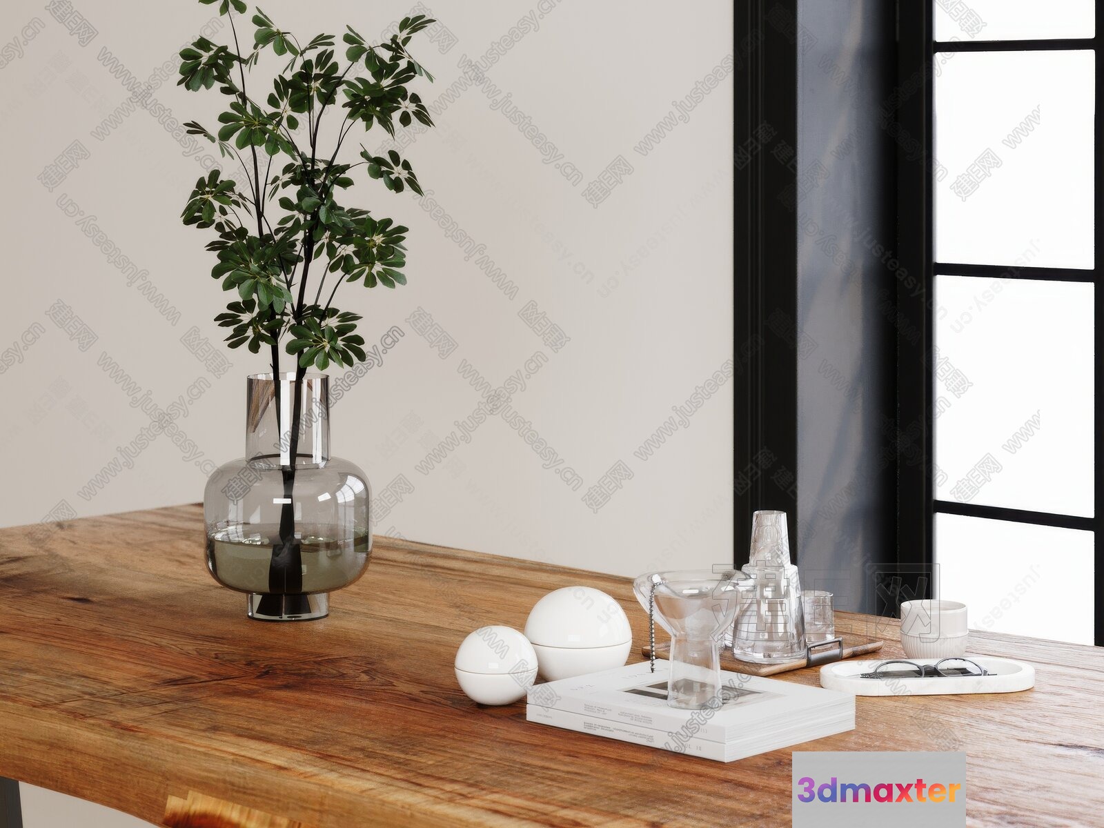 A Wooden Table 3D Model - 2705 - VRAY Render