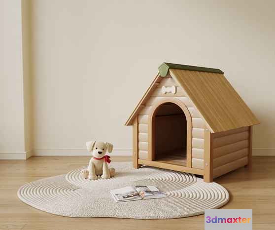 Wooden Dog House 3D Model - 12182 - VRAY Render