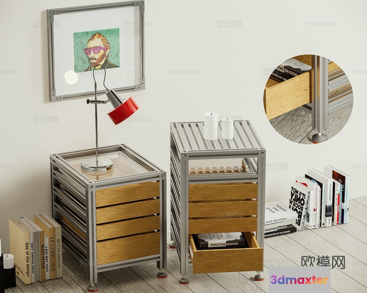Modern Storage Furniture 3D Model - 5720 - VRAY Render