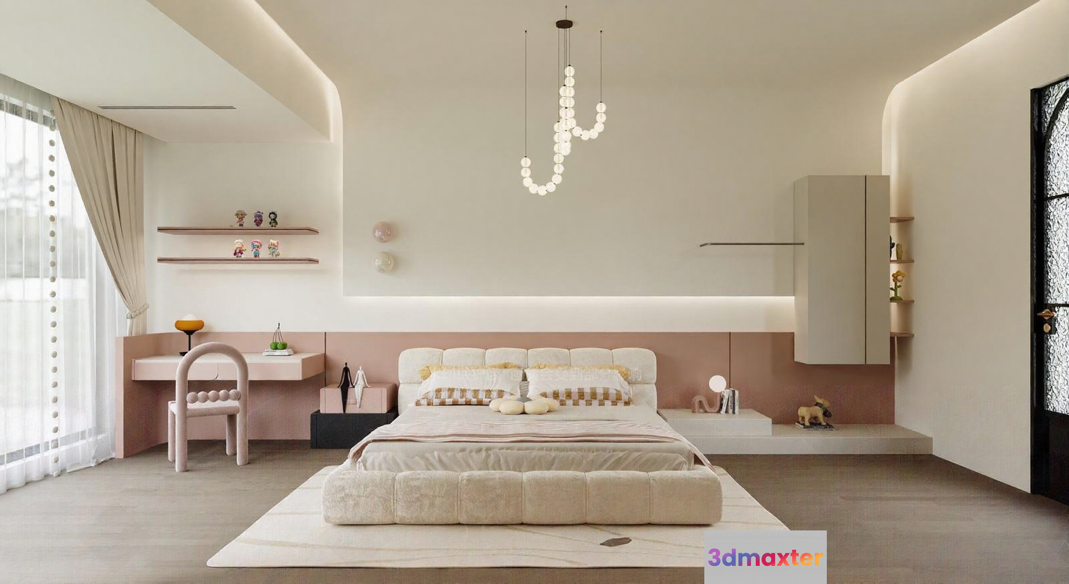 Cozy Modern Bedroom 3D Model - 14113 - VRAY Render