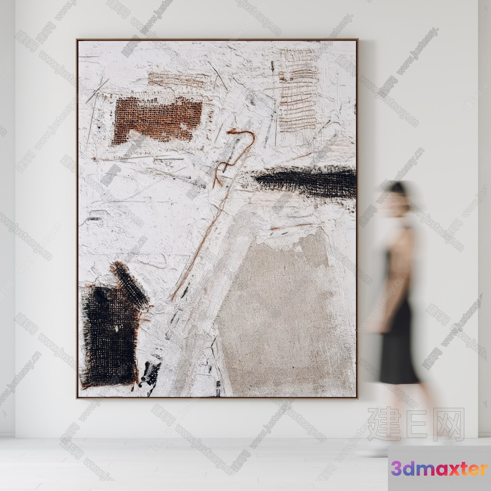 A Large Abstract Painting 3D Model - 21745 - VRAY Render