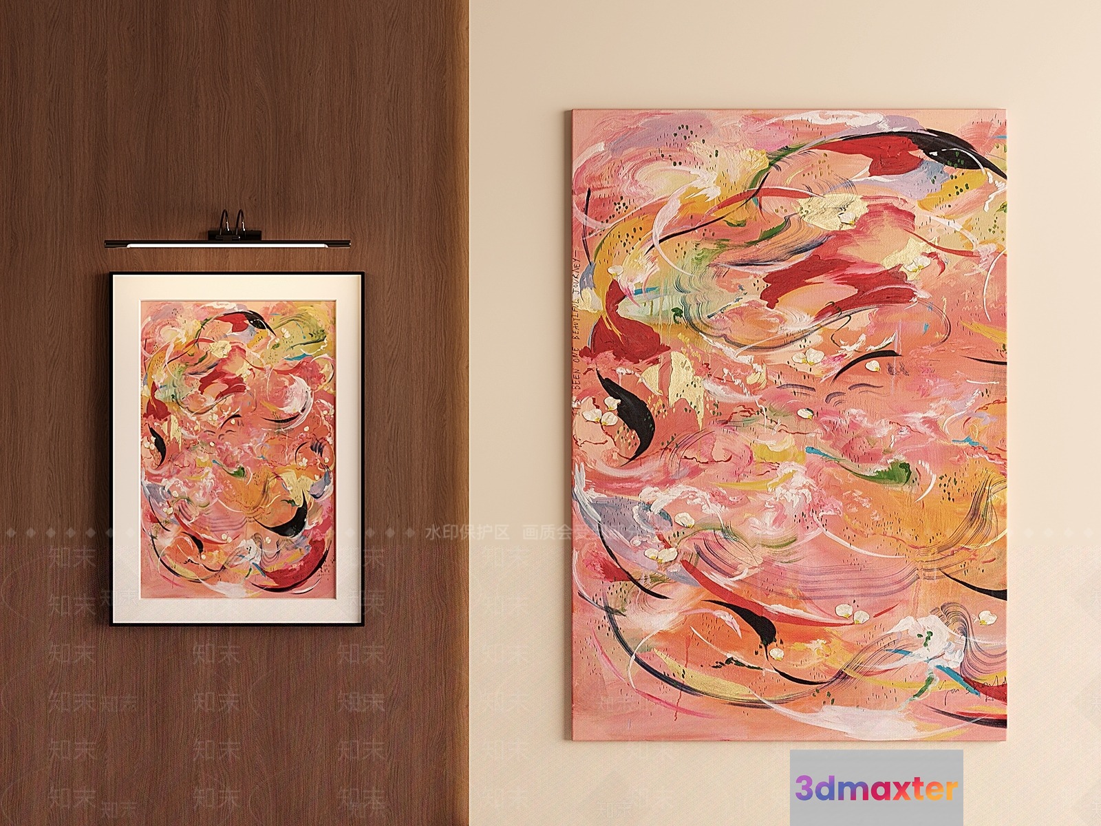 Artwork On Wall 3D Model - 9514 - VRAY Render