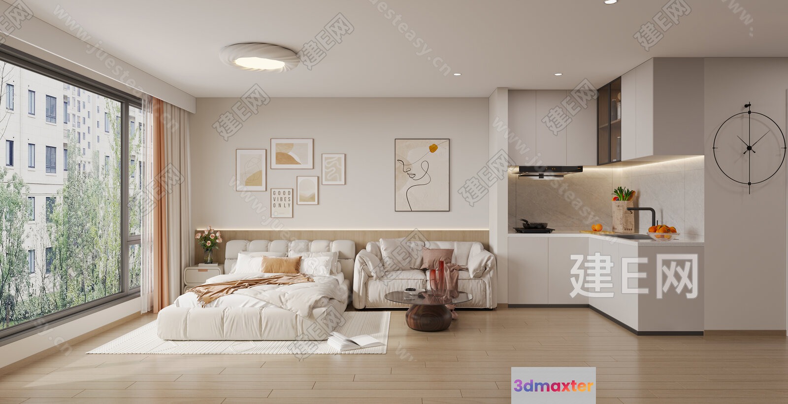 Modern Living Room 3D Model - 12605 - CORONA Render