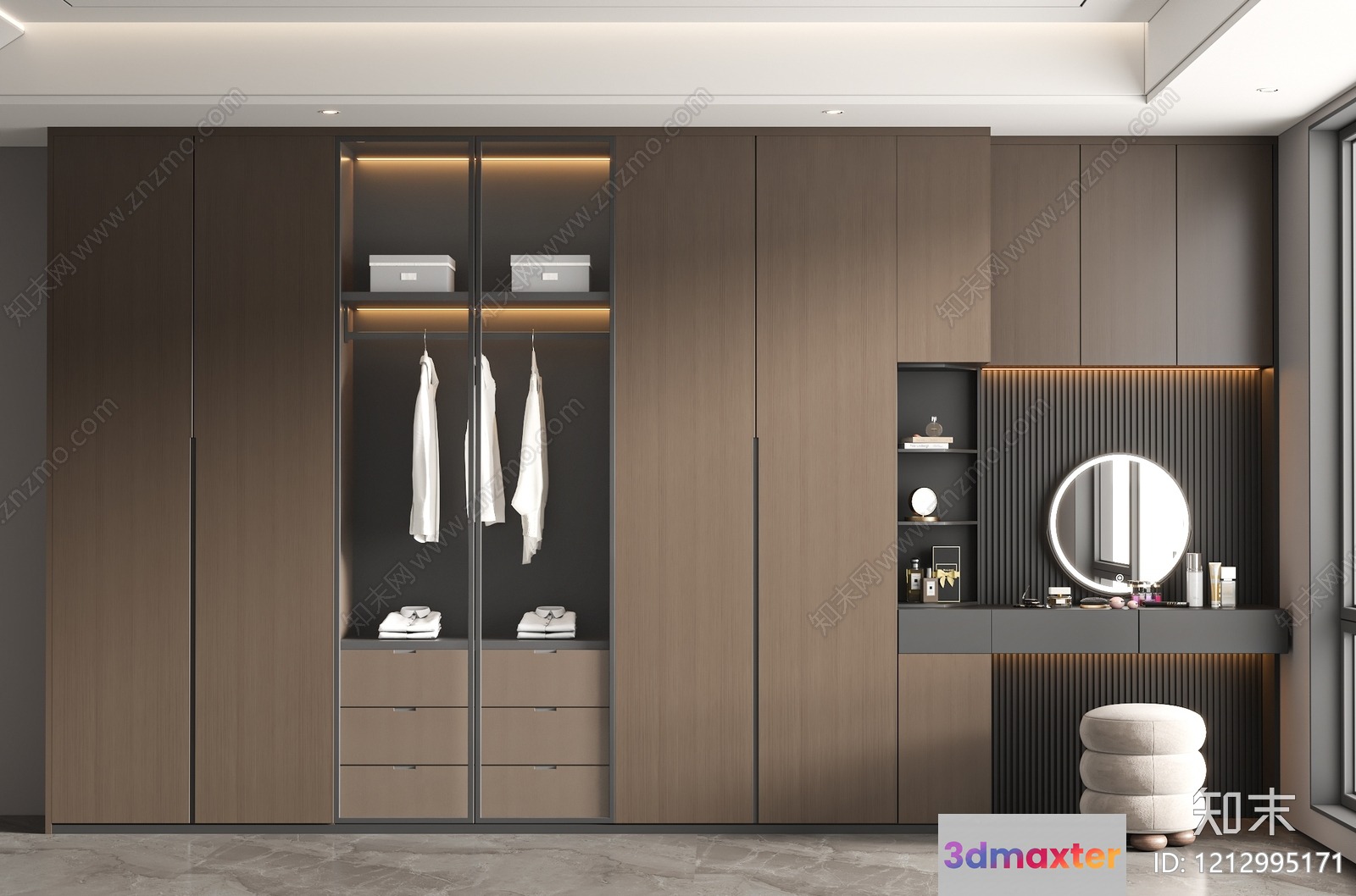 Modern Light Brown Dresser 3D Model - 20991 - VRAY Render