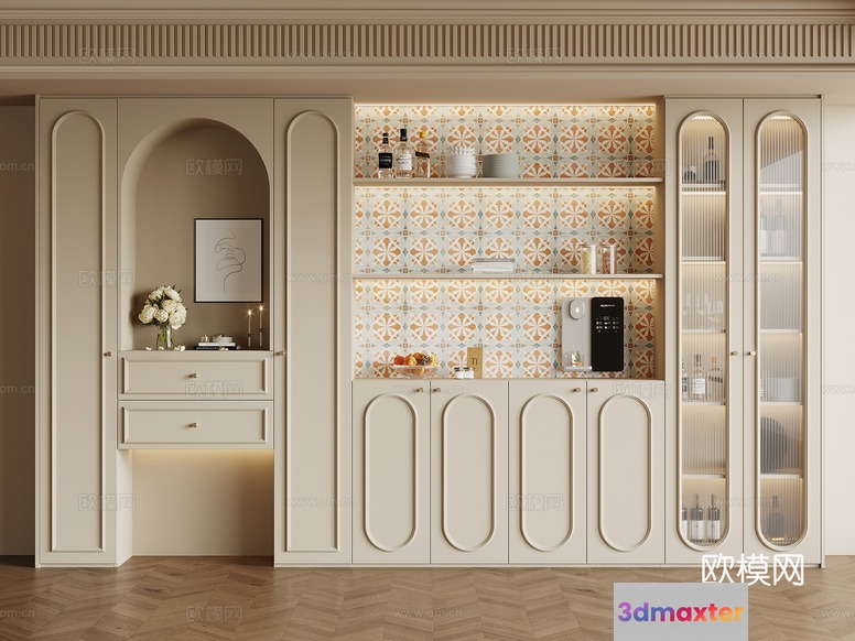 Modern Kitchen Design 3D Model - 15124 - VRAY Render