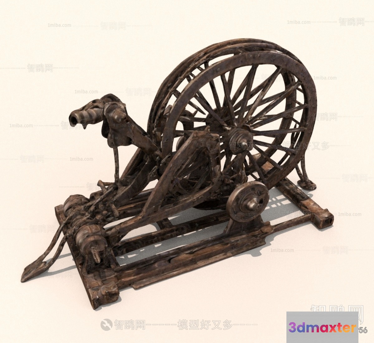 Old Wooden Wheel 3D Model - 21741 - VRAY Render