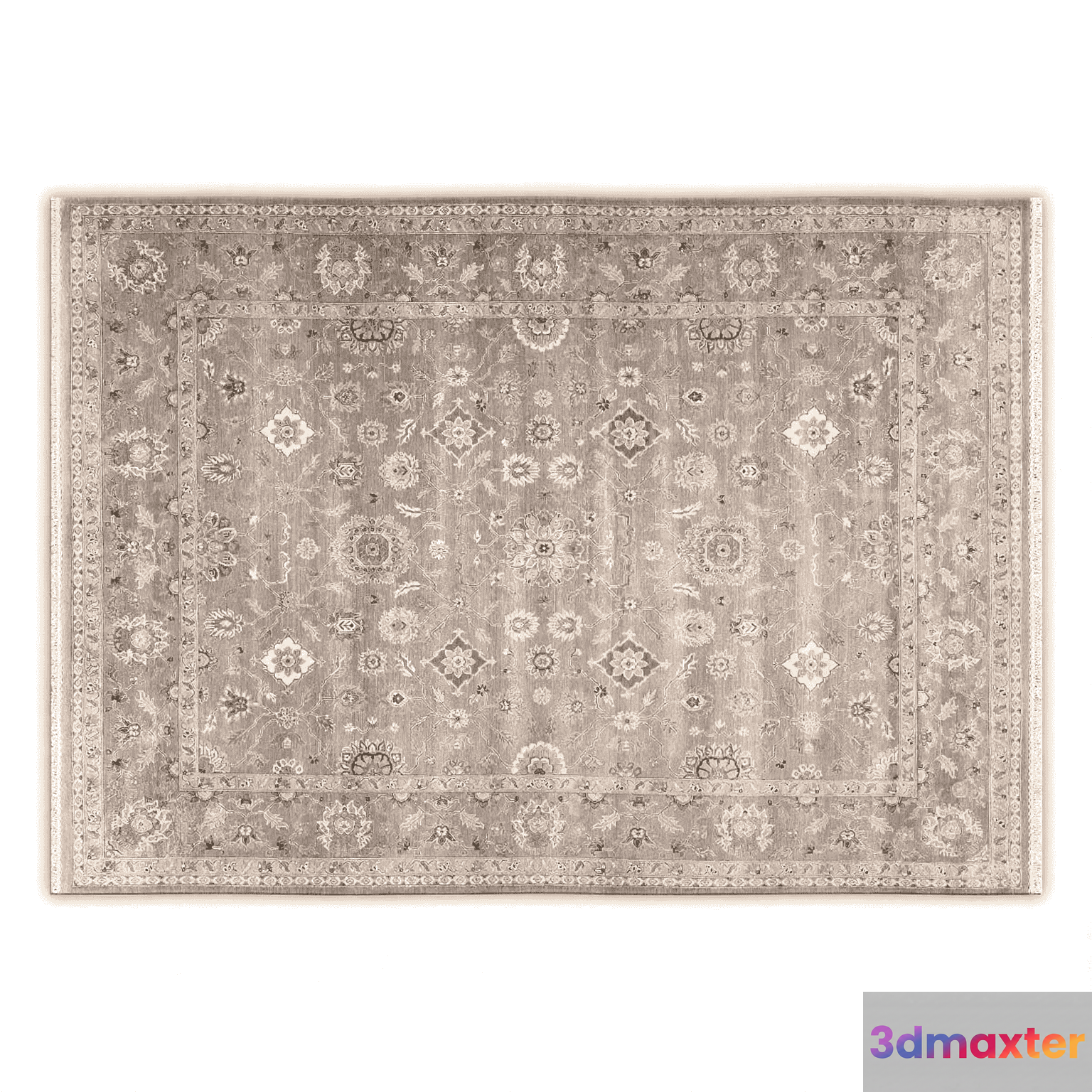 Vintage Floral Rug 3D Model - 16502 - VRAY Render