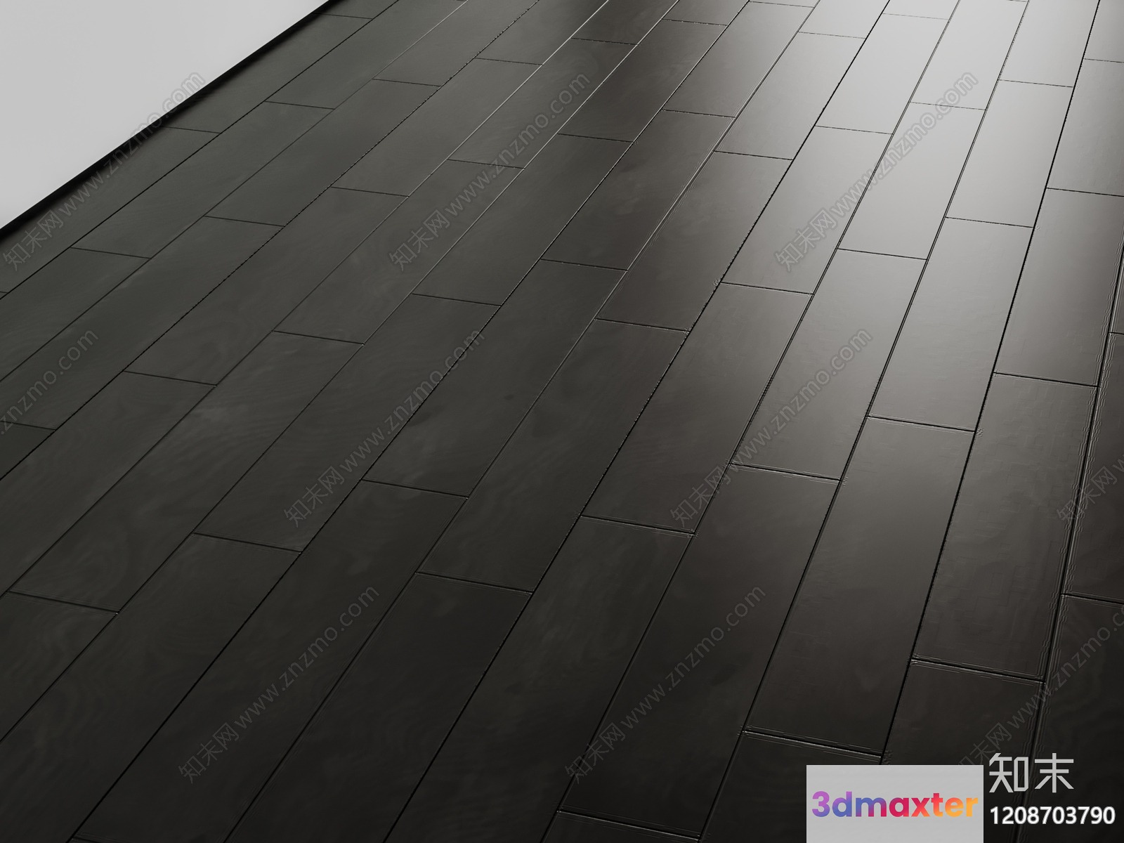 Dark Wood Floor 3D Model - 8424 - VRAY Render