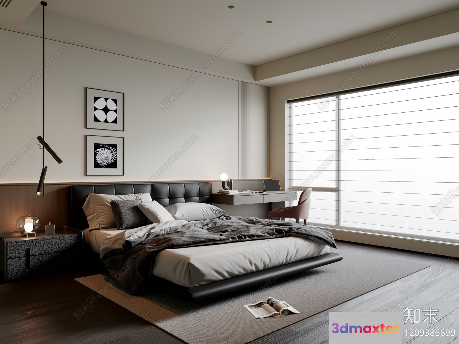 Cozy Bedroom 3D Model - 2549 - VRAY Render
