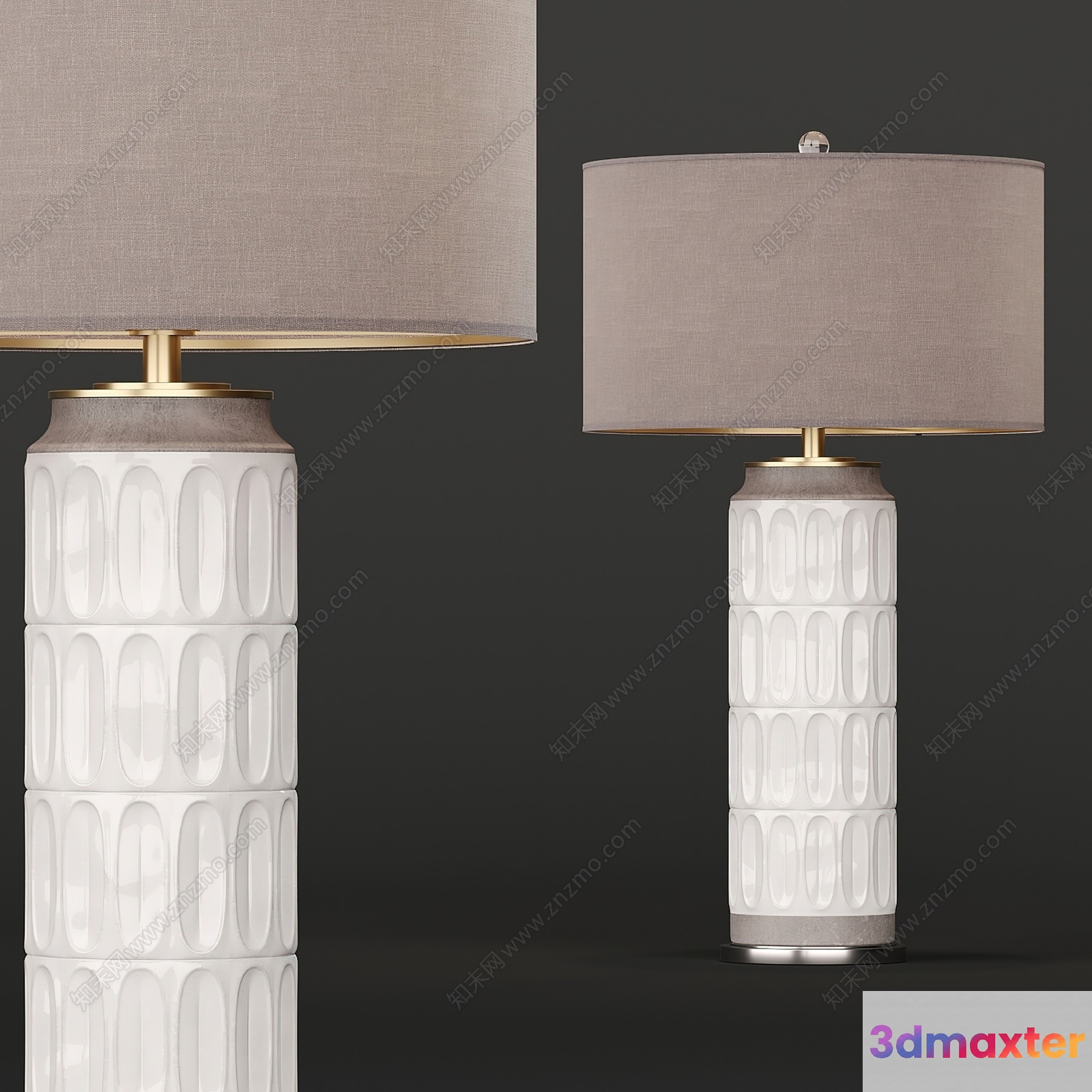 Modern Table Lamps 3D Model - 21602 - VRAY Render