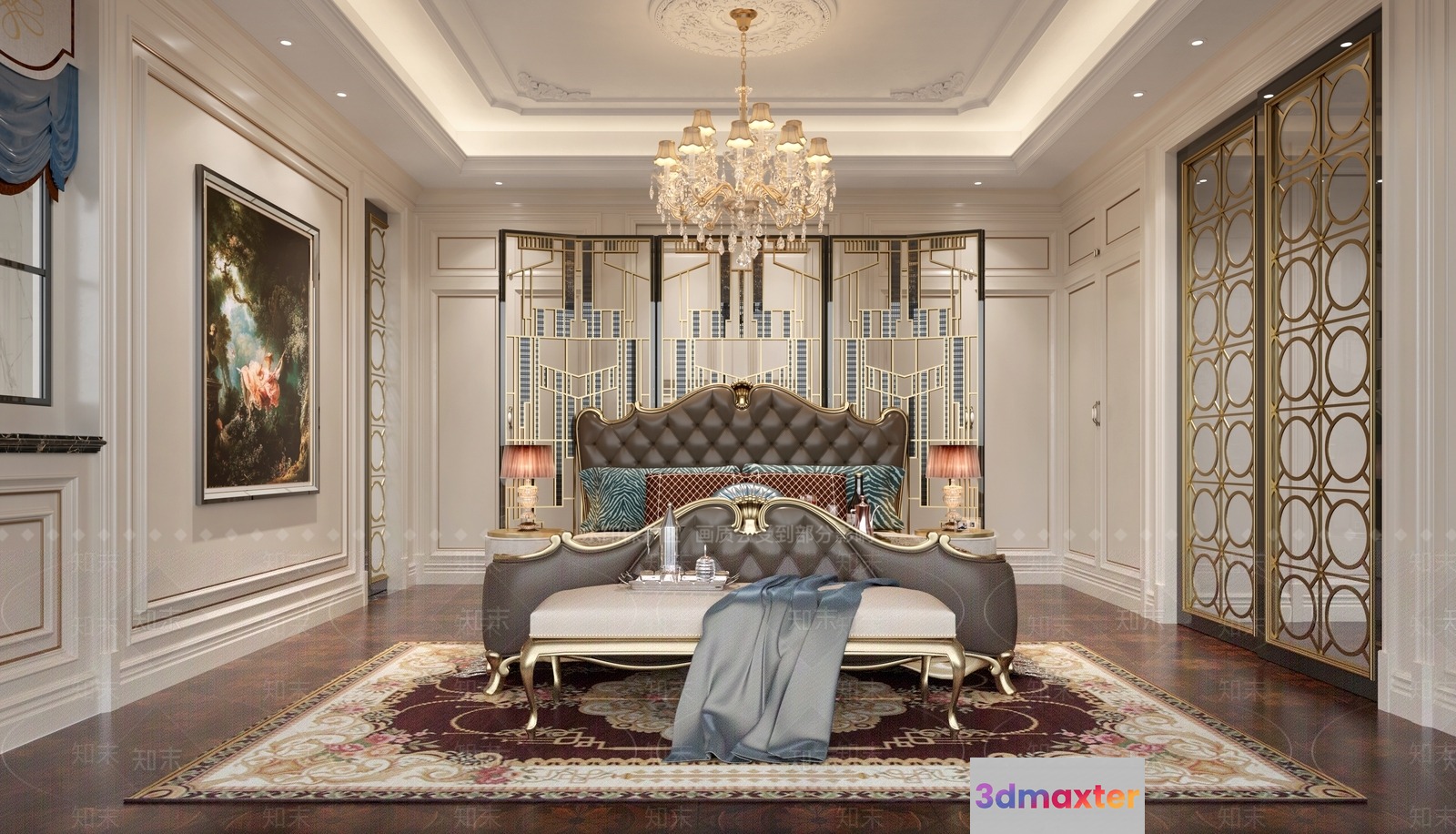 Cozy Bedroom 3D Model - 3017 - VRAY Render
