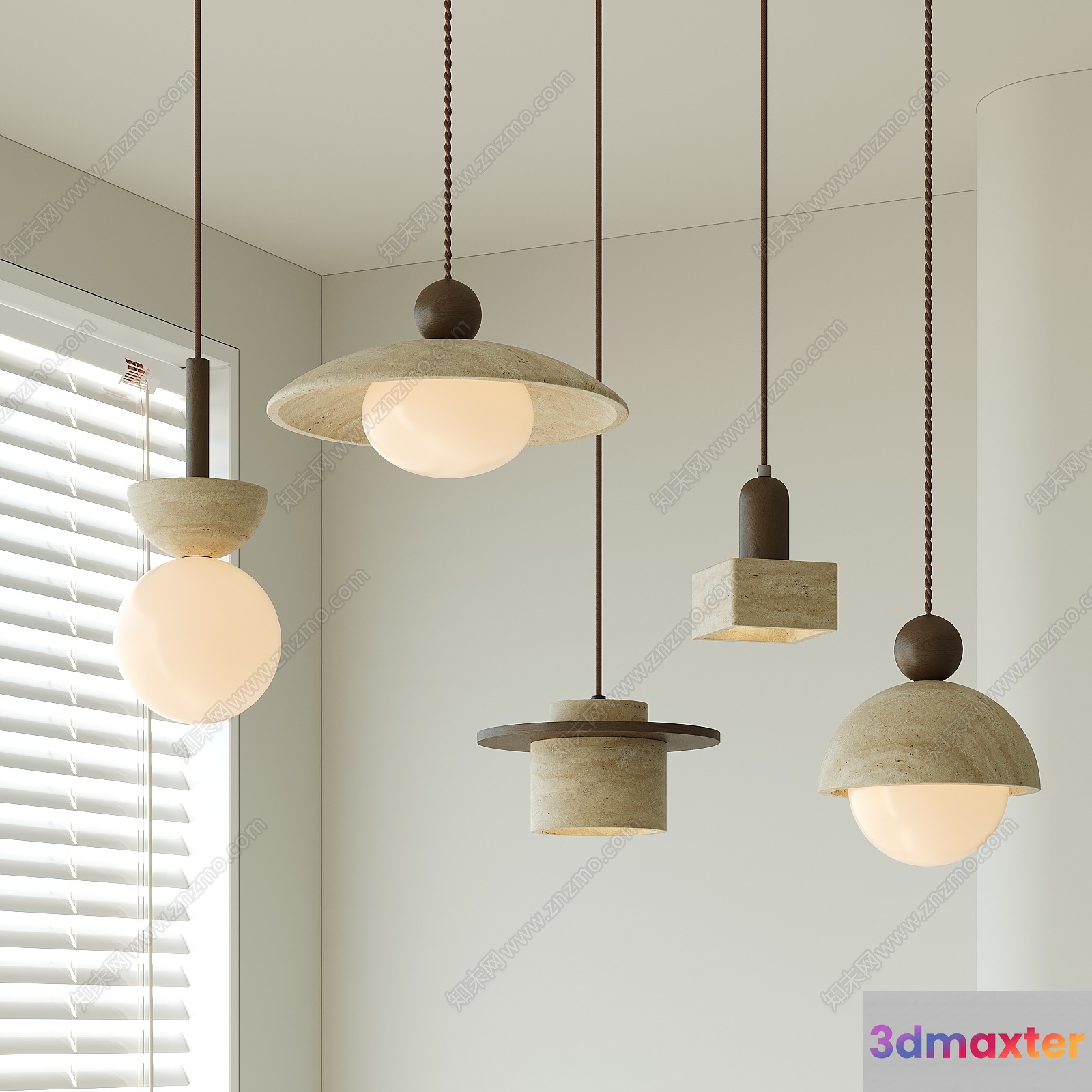Modern Hanging Lights 3D Model - 13886 - VRAY Render