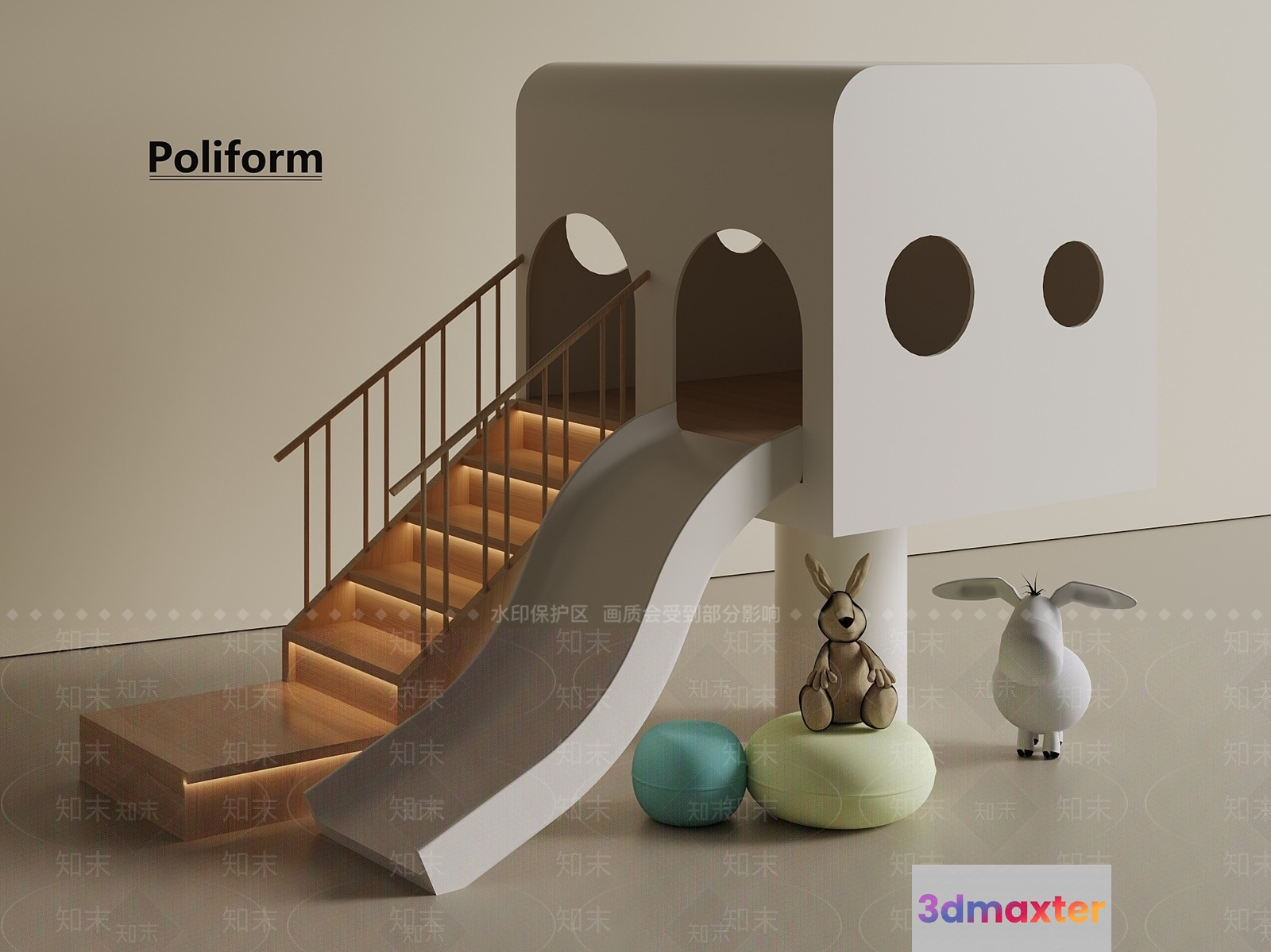 Modern Playhouse 3D Model - 5677 - VRAY Render