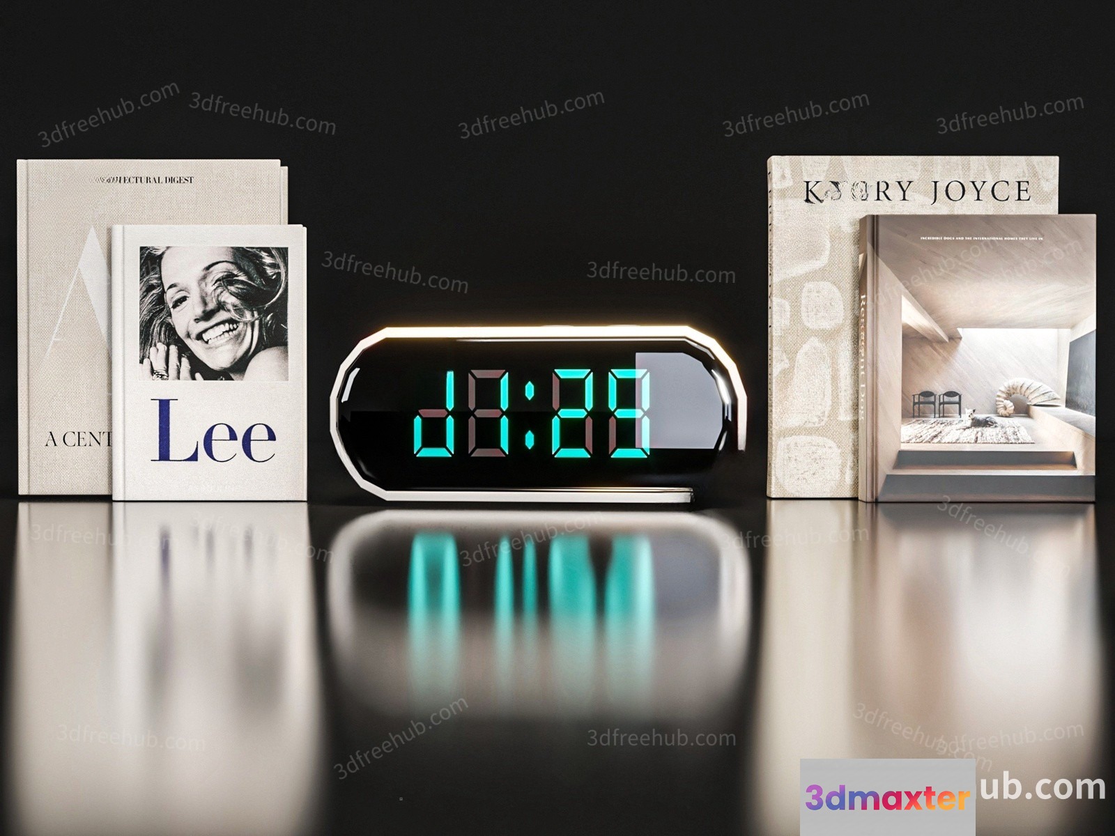 Modern Digital Clock 3D Model - 23009 - VRAY Render