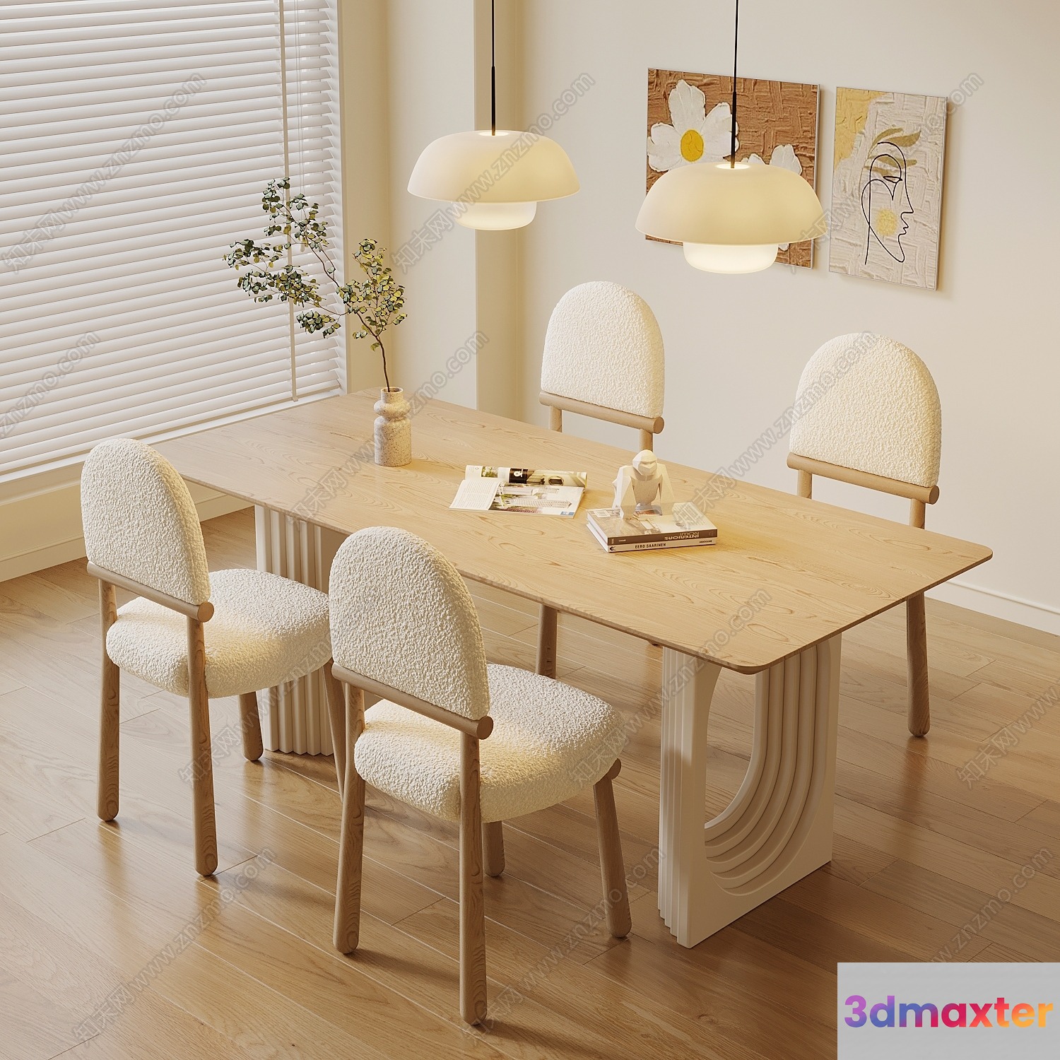 Modern Dining Room 3D Model - 15072 - VRAY Render