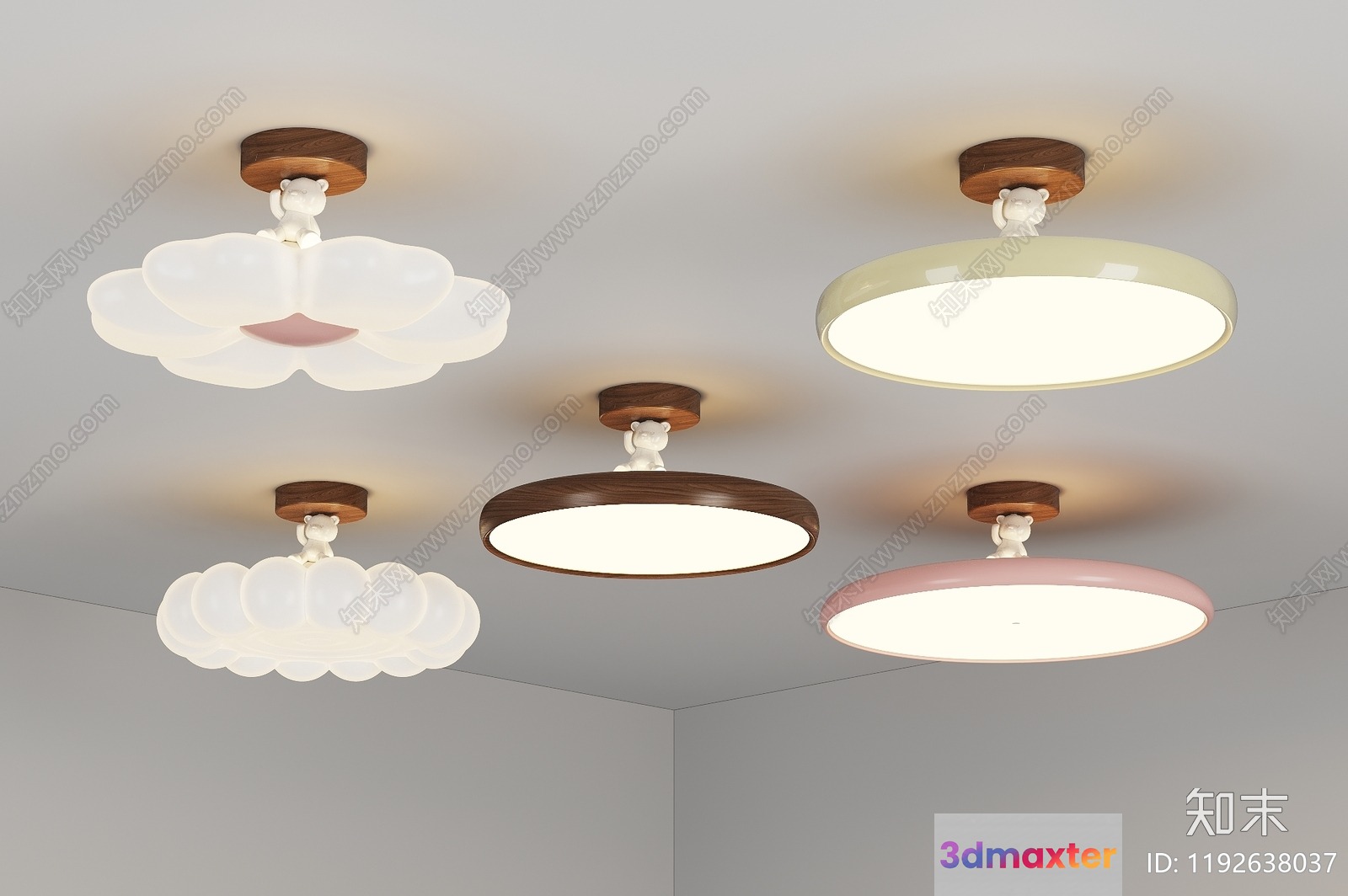 Modern Ceiling Lights 3D Model - 18038 - VRAY Render