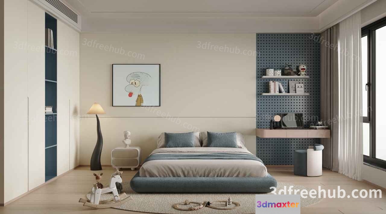 Modern Bedroom 3D Model - 20536 - VRAY Render
