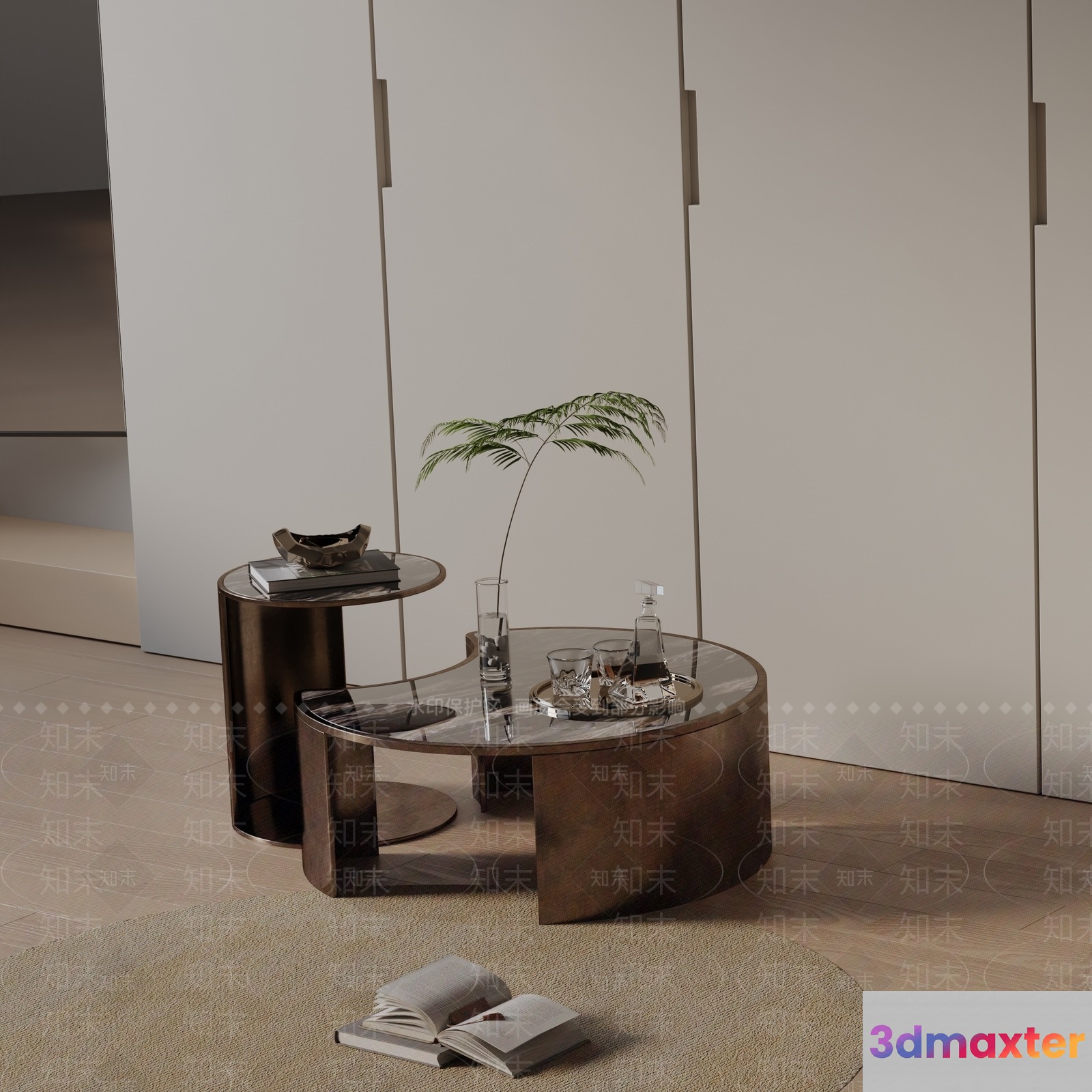 Modern Living Room 3D Model - 4358 - VRAY Render