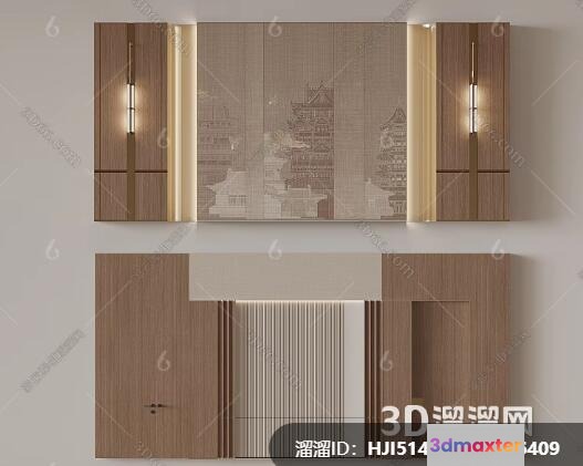 Modern Wall Decor 3D Model - 1438 - VRAY Render