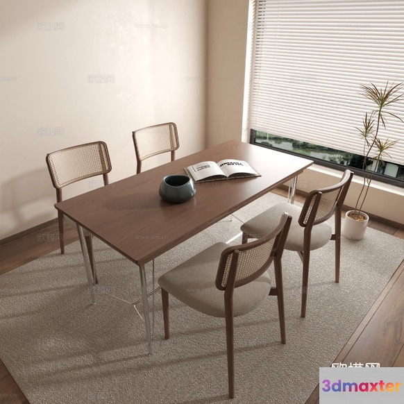 Modern Dining Room 3D Model - 853 - VRAY Render