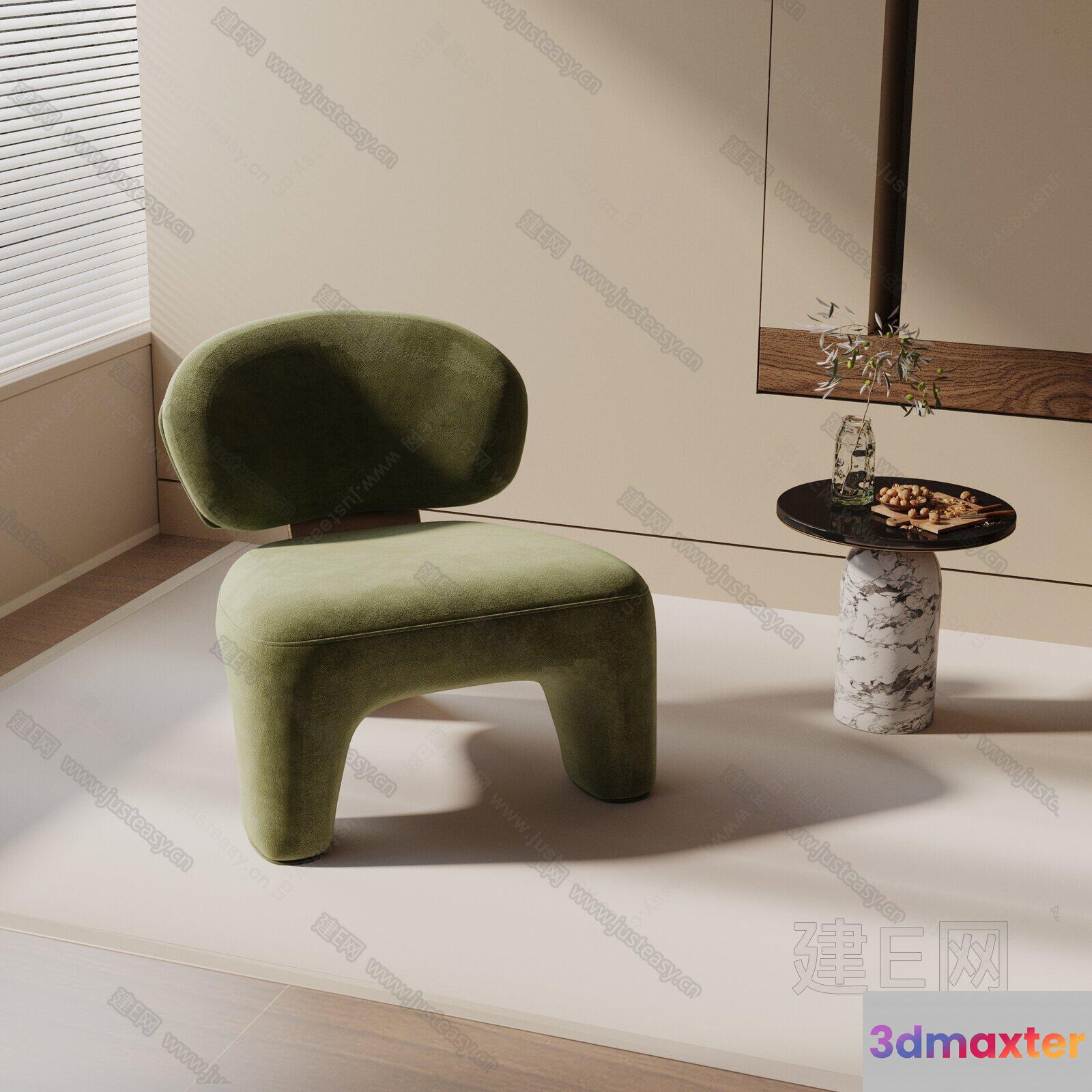 Cozy Living Room 3D Model - 3131 - VRAY Render