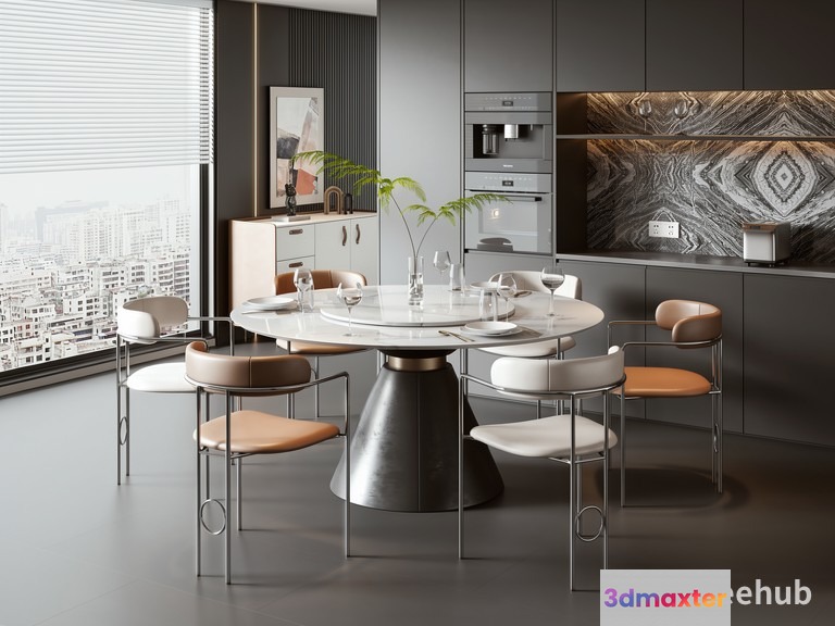 A Modern Kitchen 3D Model - 18980 - VRAY Render
